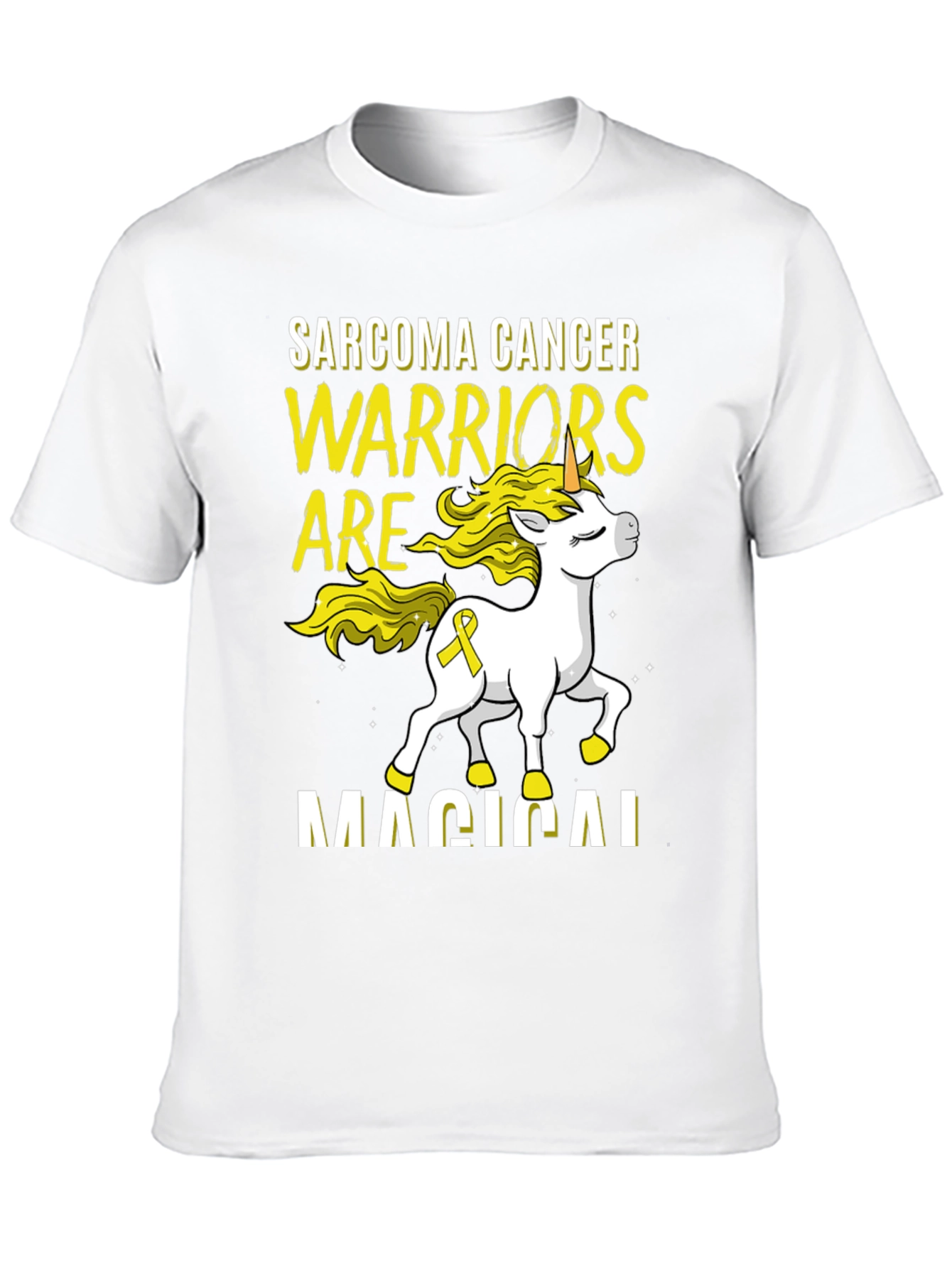 Sarcoma Cancer Warrior Unicorn T-Shirt