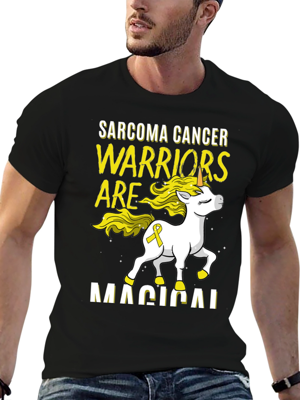 Sarcoma Cancer Warrior Unicorn T-Shirt