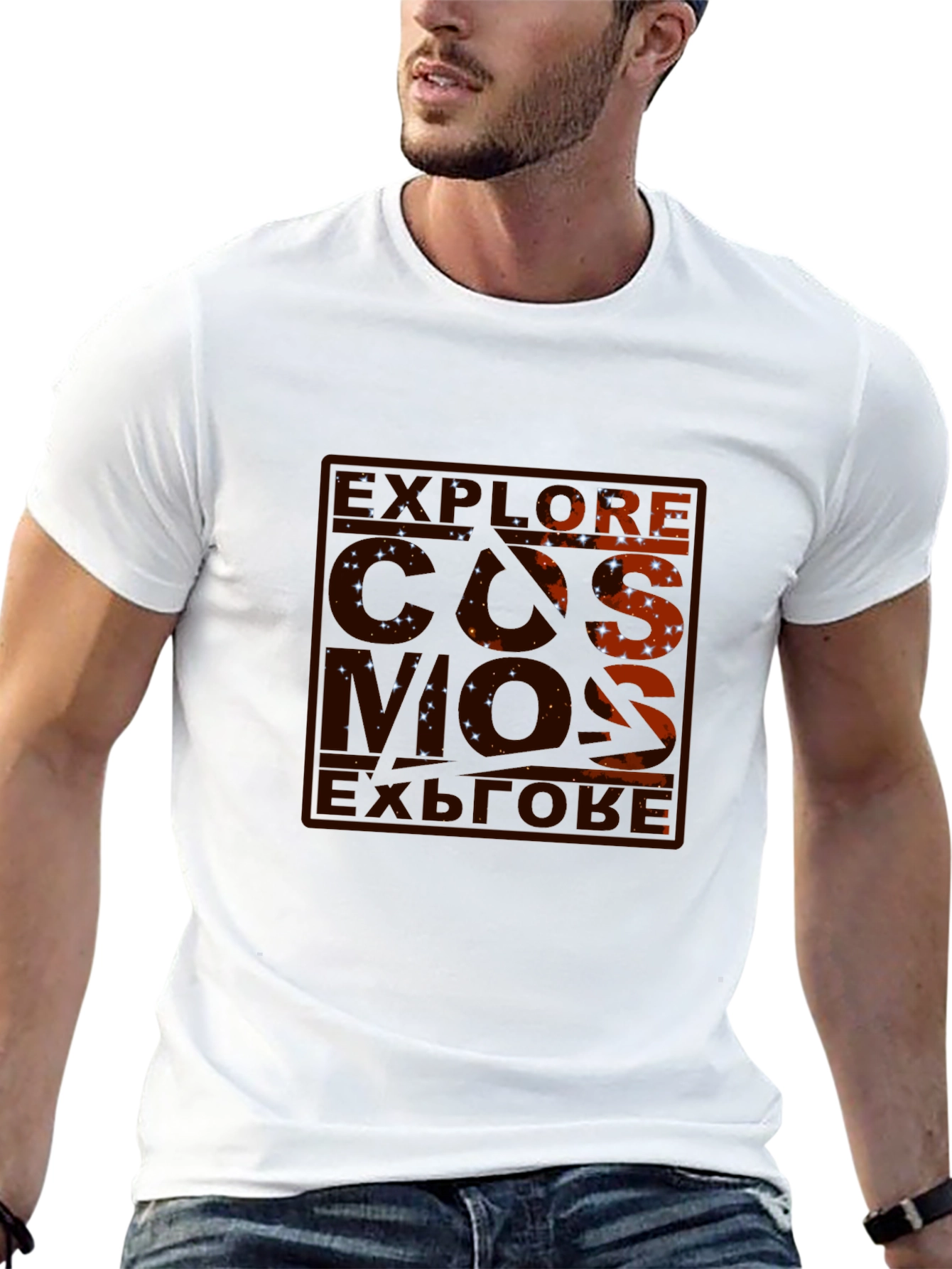 Explore Cosmos Black Graphic Tee