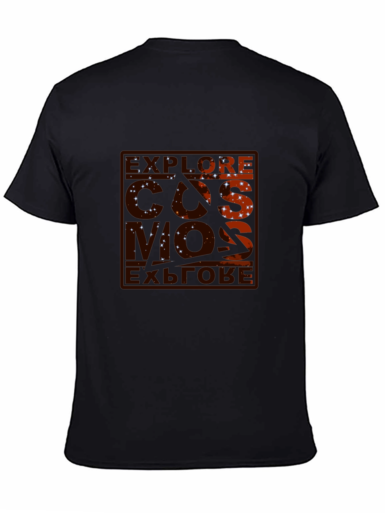 Explore Cosmos Black Graphic Tee