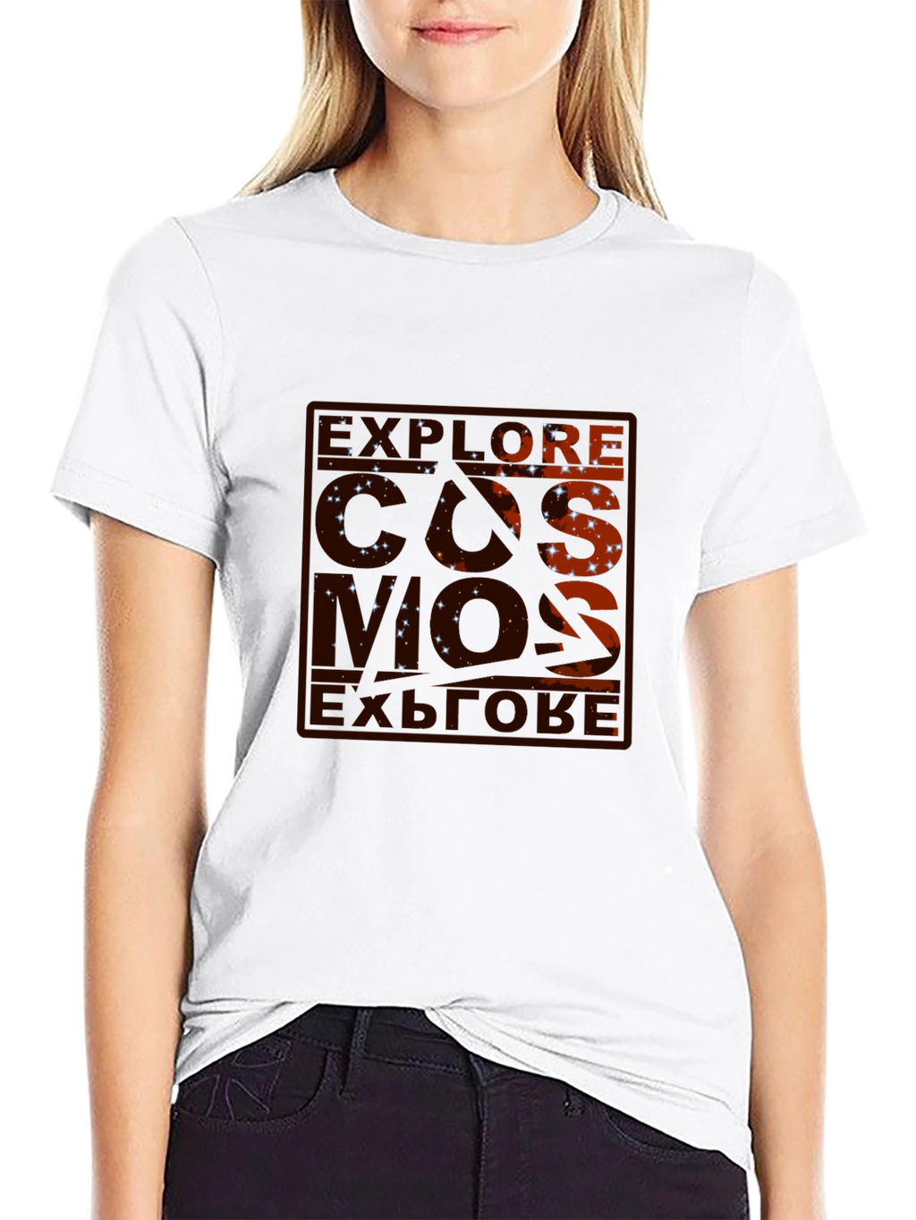 Explore Cosmos Black Graphic Tee