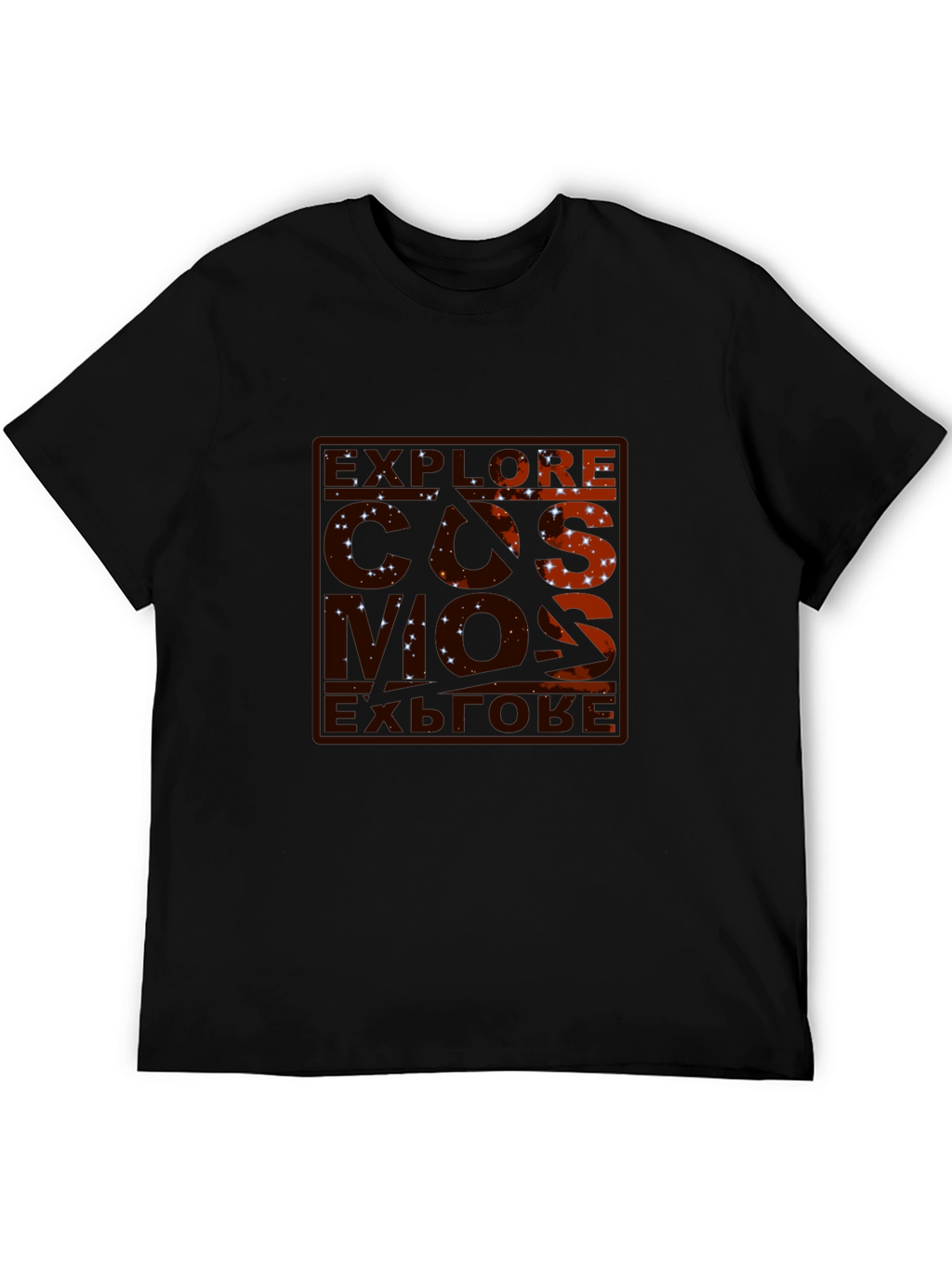 Explore Cosmos Black Graphic Tee