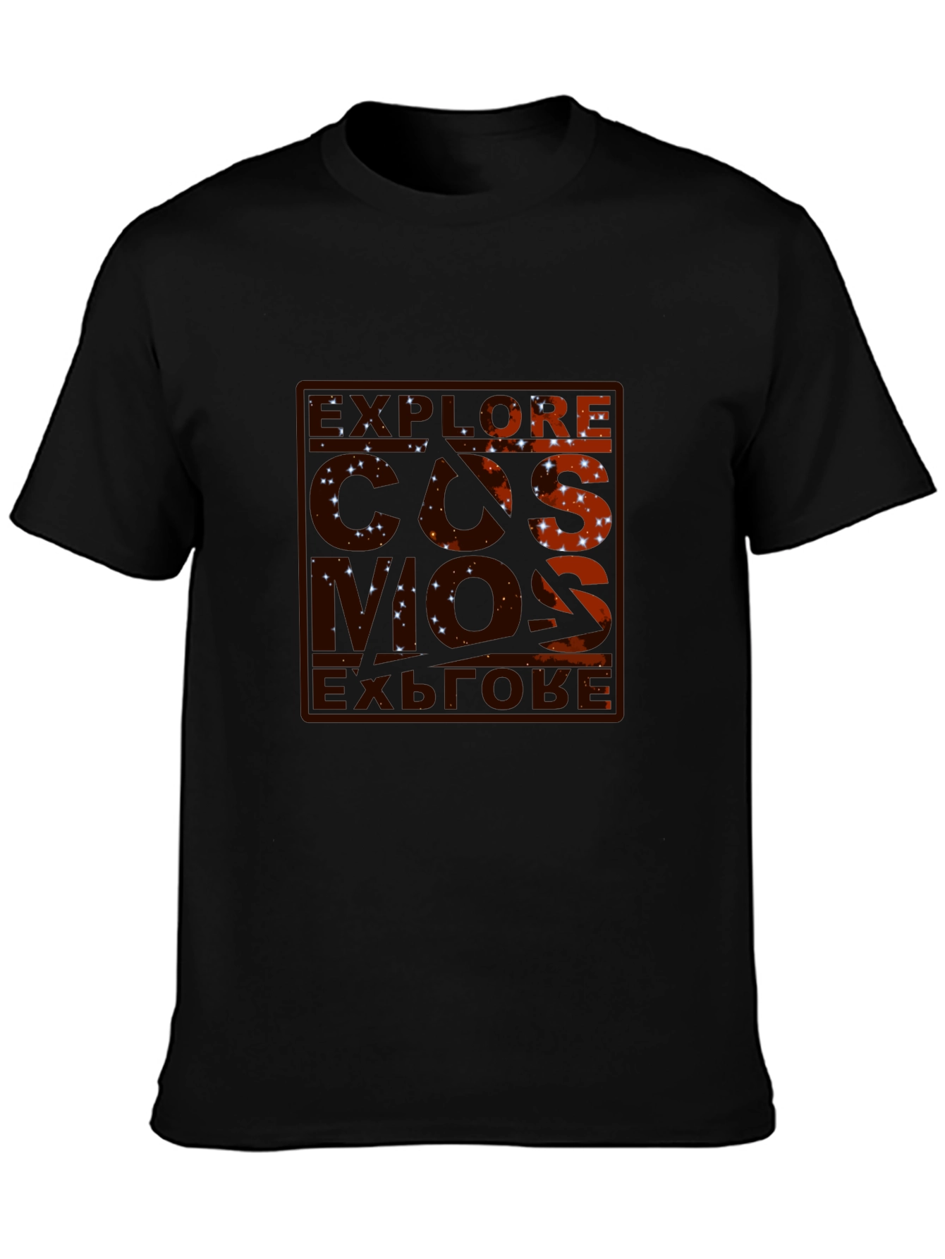 Explore Cosmos Black Graphic Tee