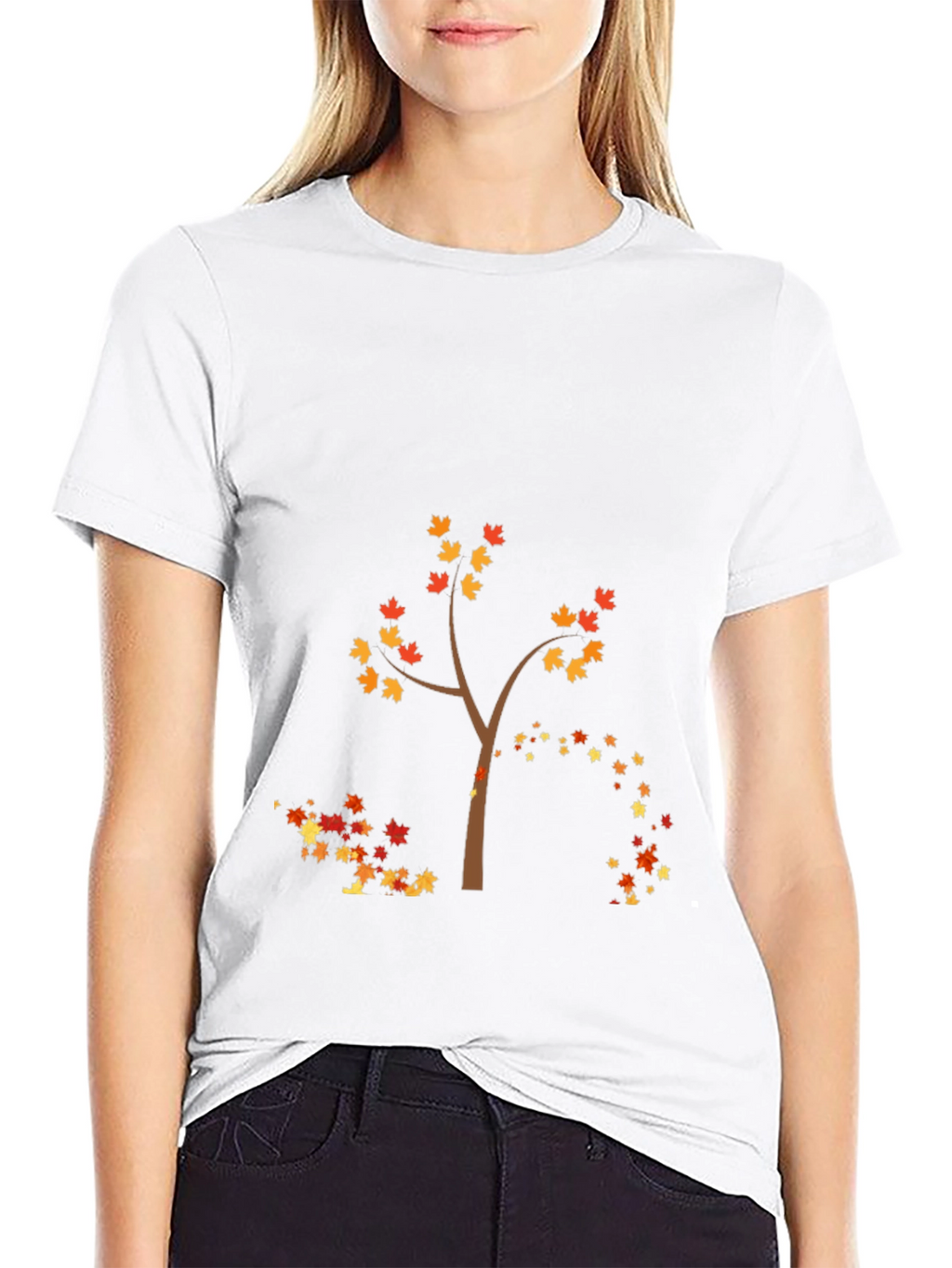 Autumn Tree Graphic Tee - Black