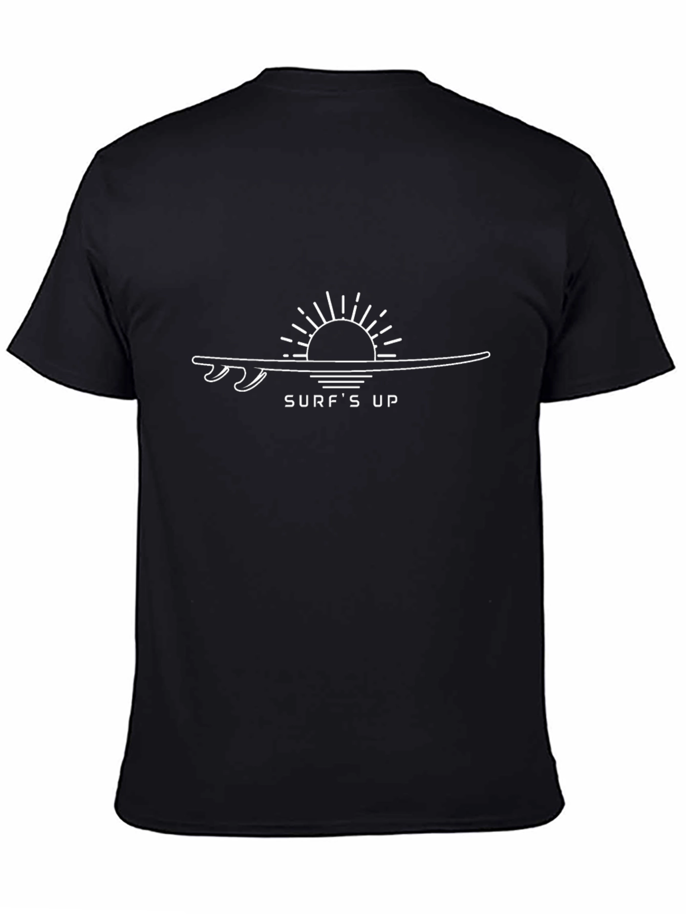 Surfs Up Graphic Tee - Black Casual T-Shirt