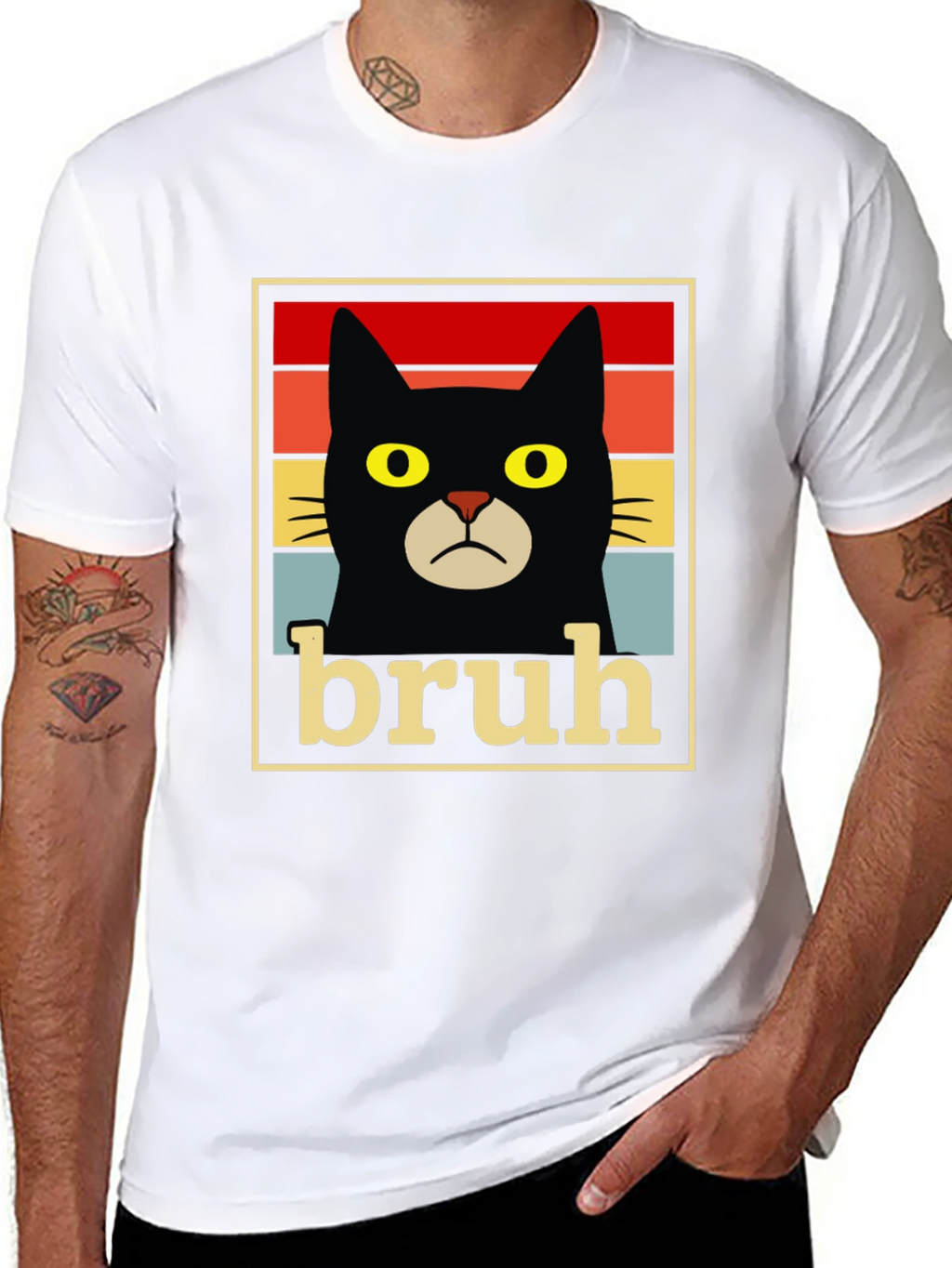 Bruh Cat T-Shirt - Funny Graphic Tee