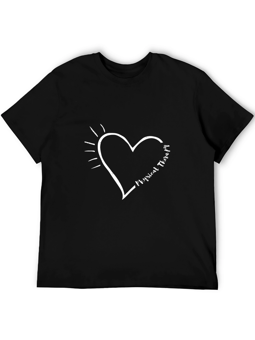 Physical Therapy Heart Graphic T-Shirt - Black