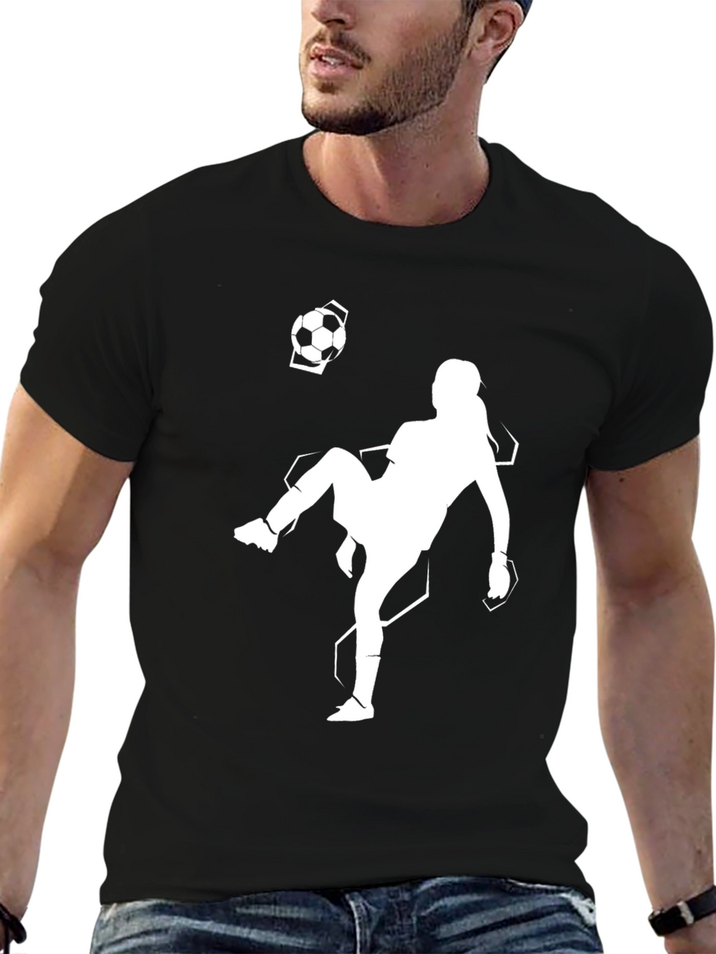 Soccer Player Graphic Tee - Stylish & Sporty!