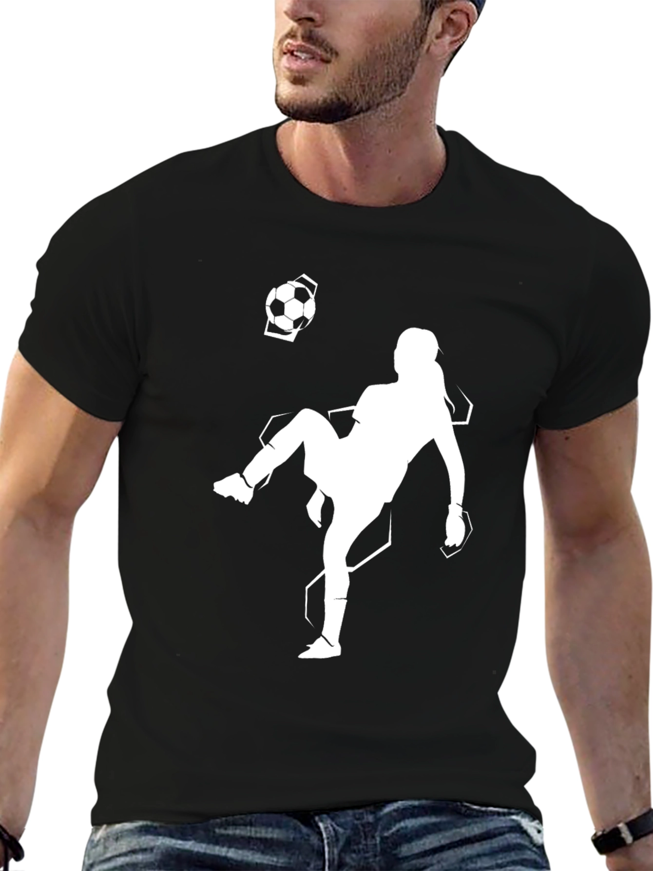 Soccer Player Graphic Tee - Stylish & Sporty!