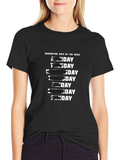 Quarantine Days of the Week Black T-Shirt