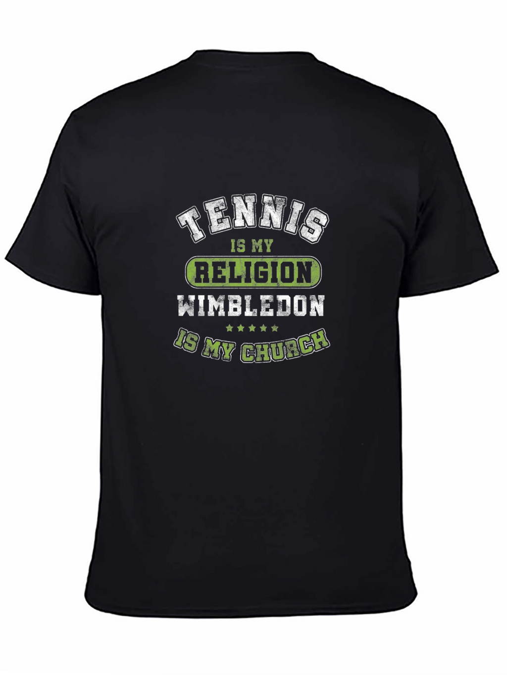 Tennis Is My Religion Black T-Shirt
