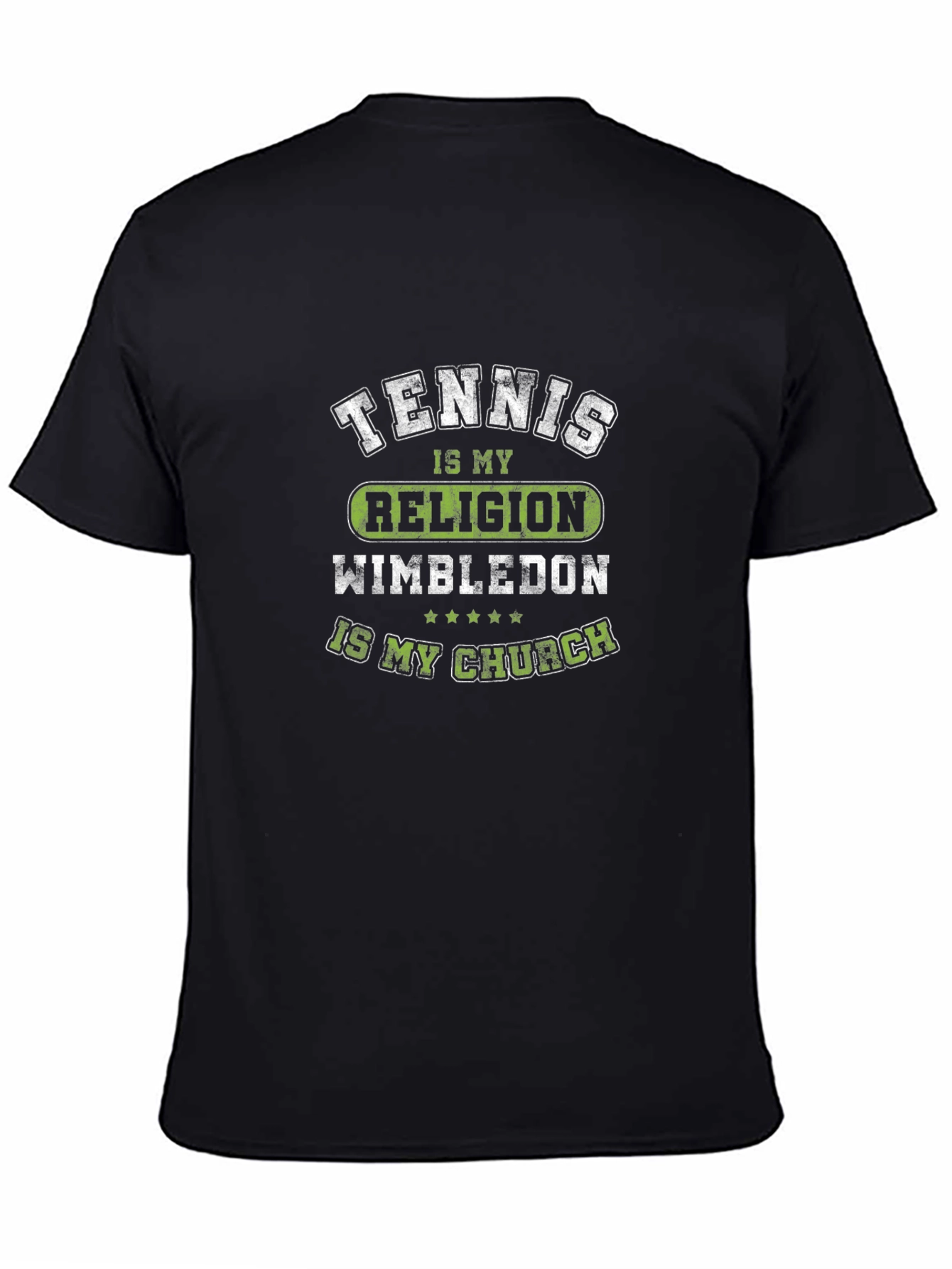 Tennis Is My Religion Black T-Shirt