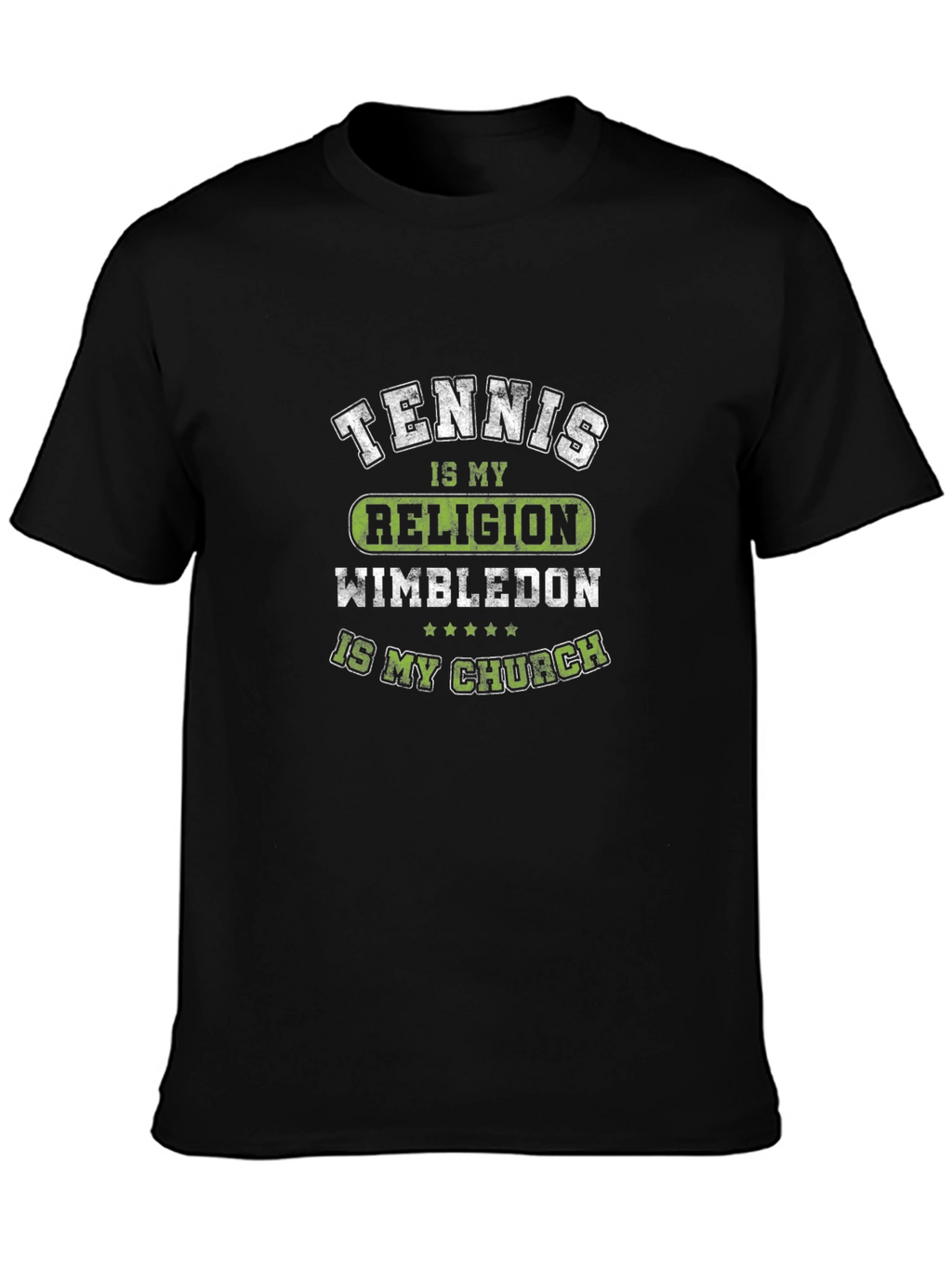Tennis Is My Religion Black T-Shirt
