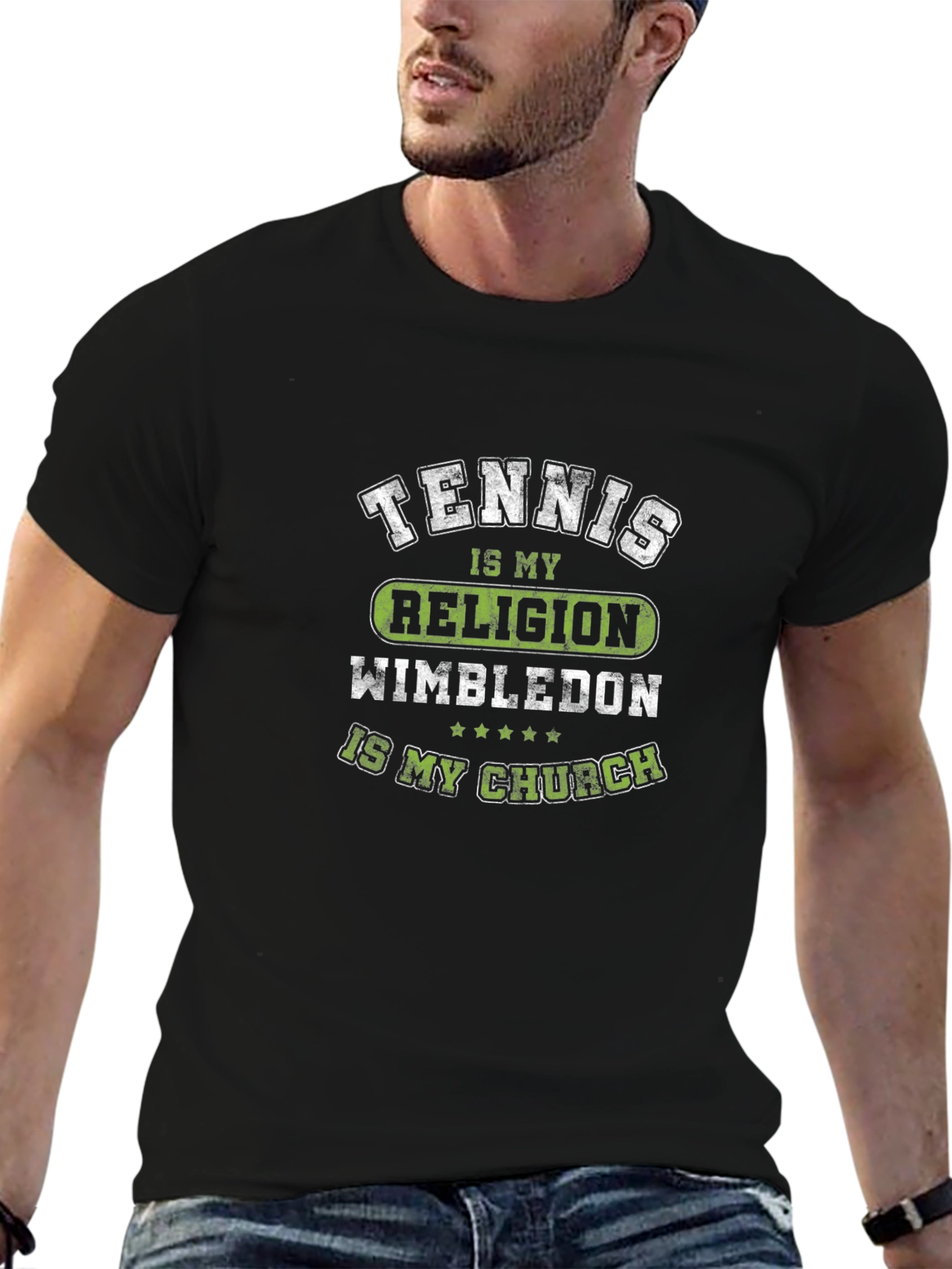 Tennis Is My Religion Black T-Shirt