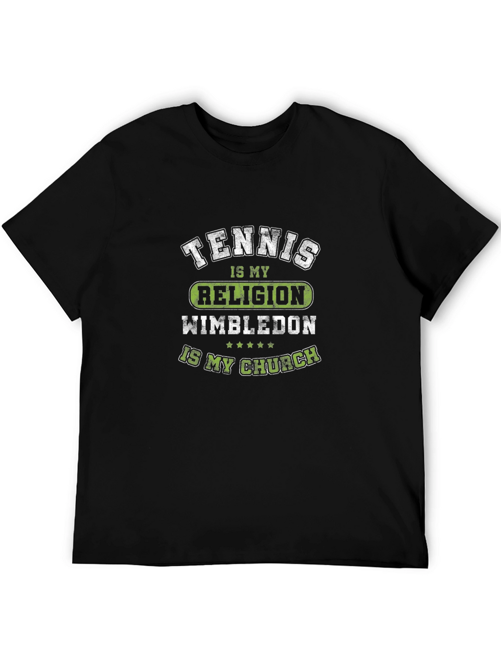 Tennis Is My Religion Black T-Shirt