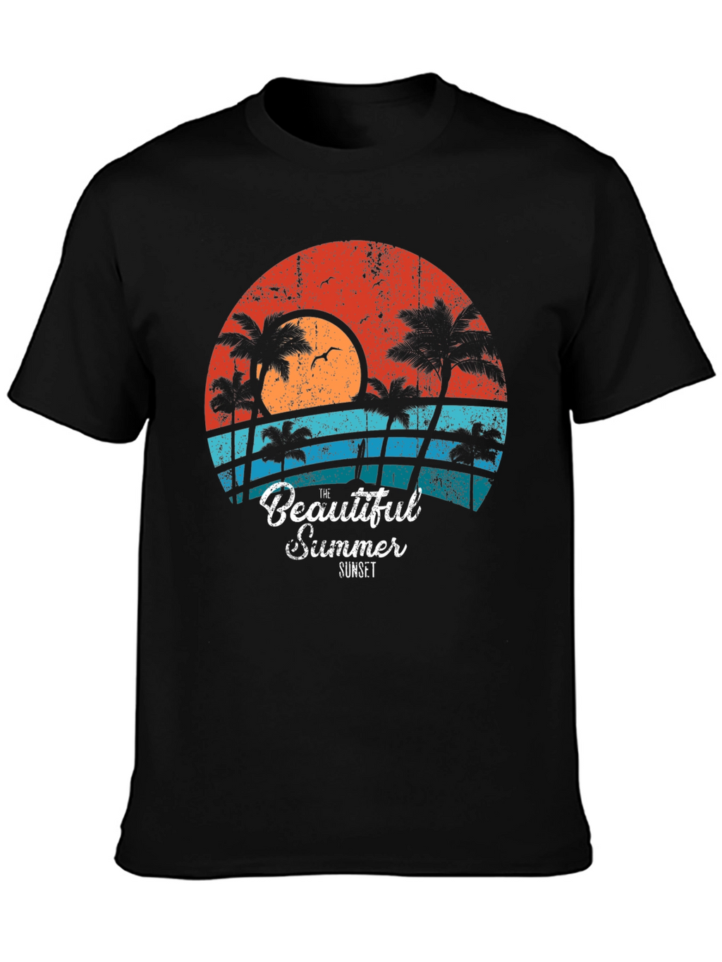 Retro Sunset Graphic Tee - Summer Vibes T-Shirt