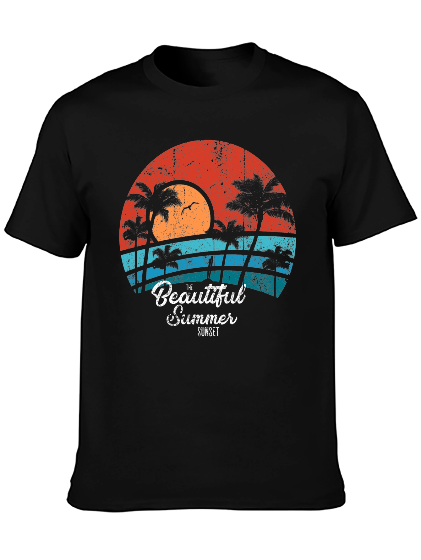 Retro Sunset Graphic Tee - Summer Vibes T-Shirt