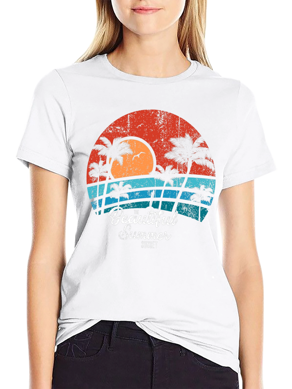 Retro Sunset Graphic Tee - Summer Vibes T-Shirt