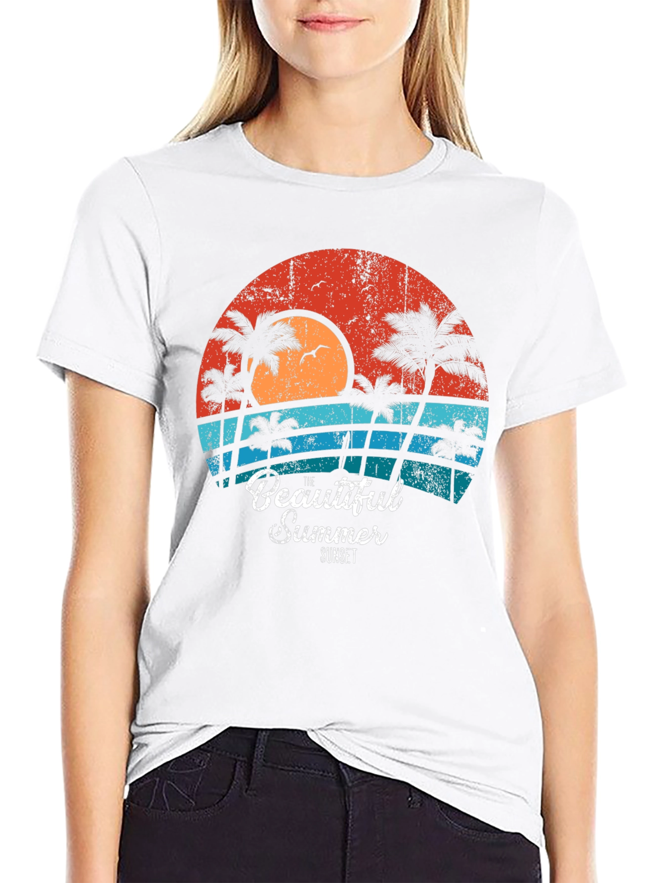 Retro Sunset Graphic Tee - Summer Vibes T-Shirt