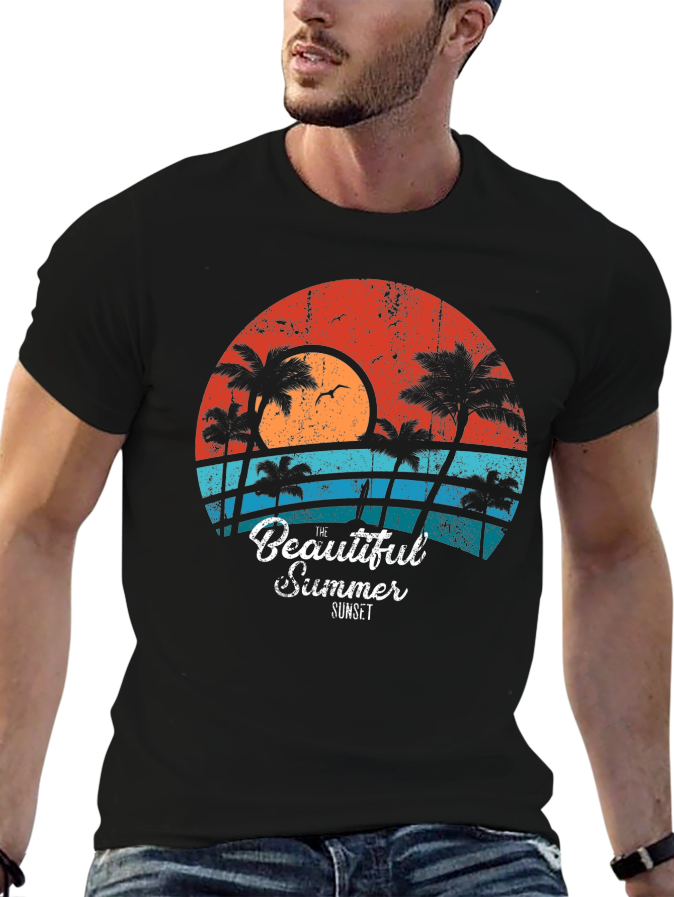 Retro Sunset Graphic Tee - Summer Vibes T-Shirt