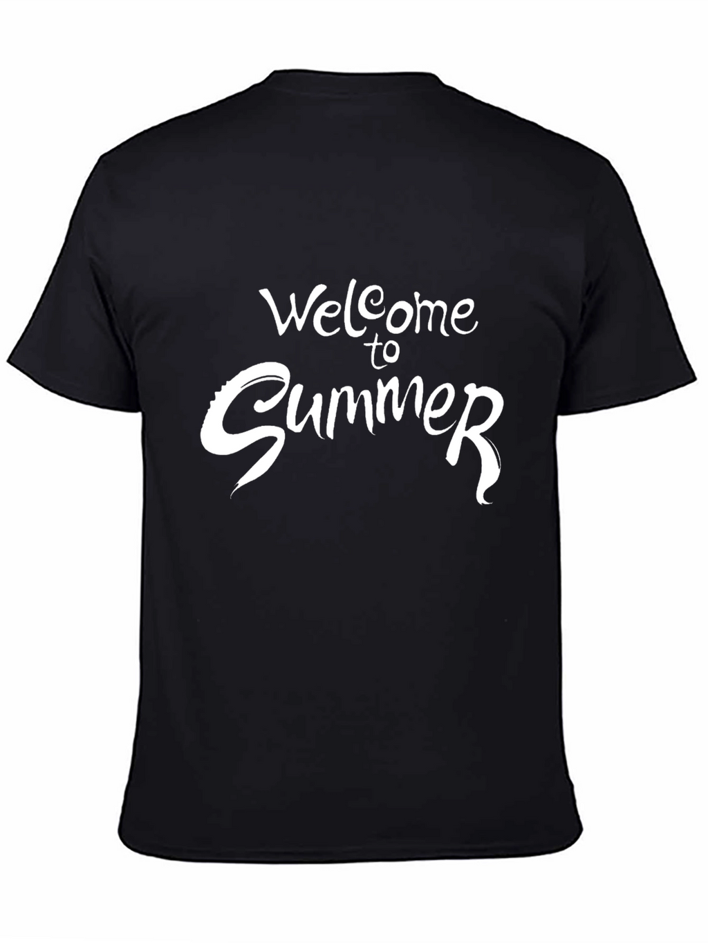 Welcome to Summer Black Graphic Tee for Men