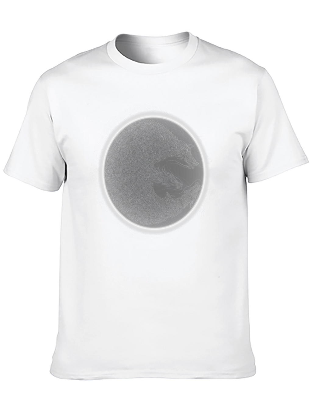 Wolf Moon Graphic Tee - Mens Black Cotton T-Shirt