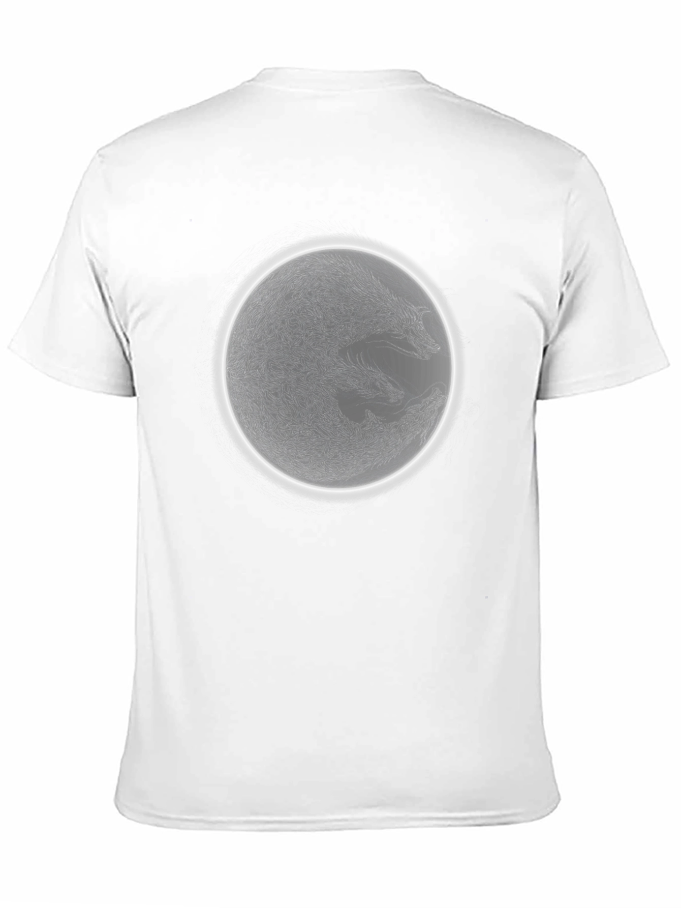 Wolf Moon Graphic Tee - Mens Black Cotton T-Shirt