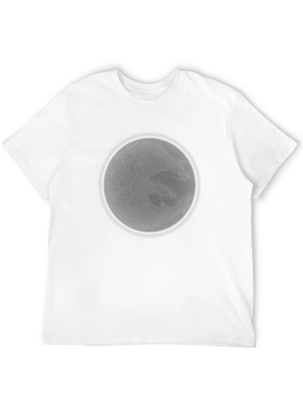 Wolf Moon Graphic Tee - Mens Black Cotton T-Shirt