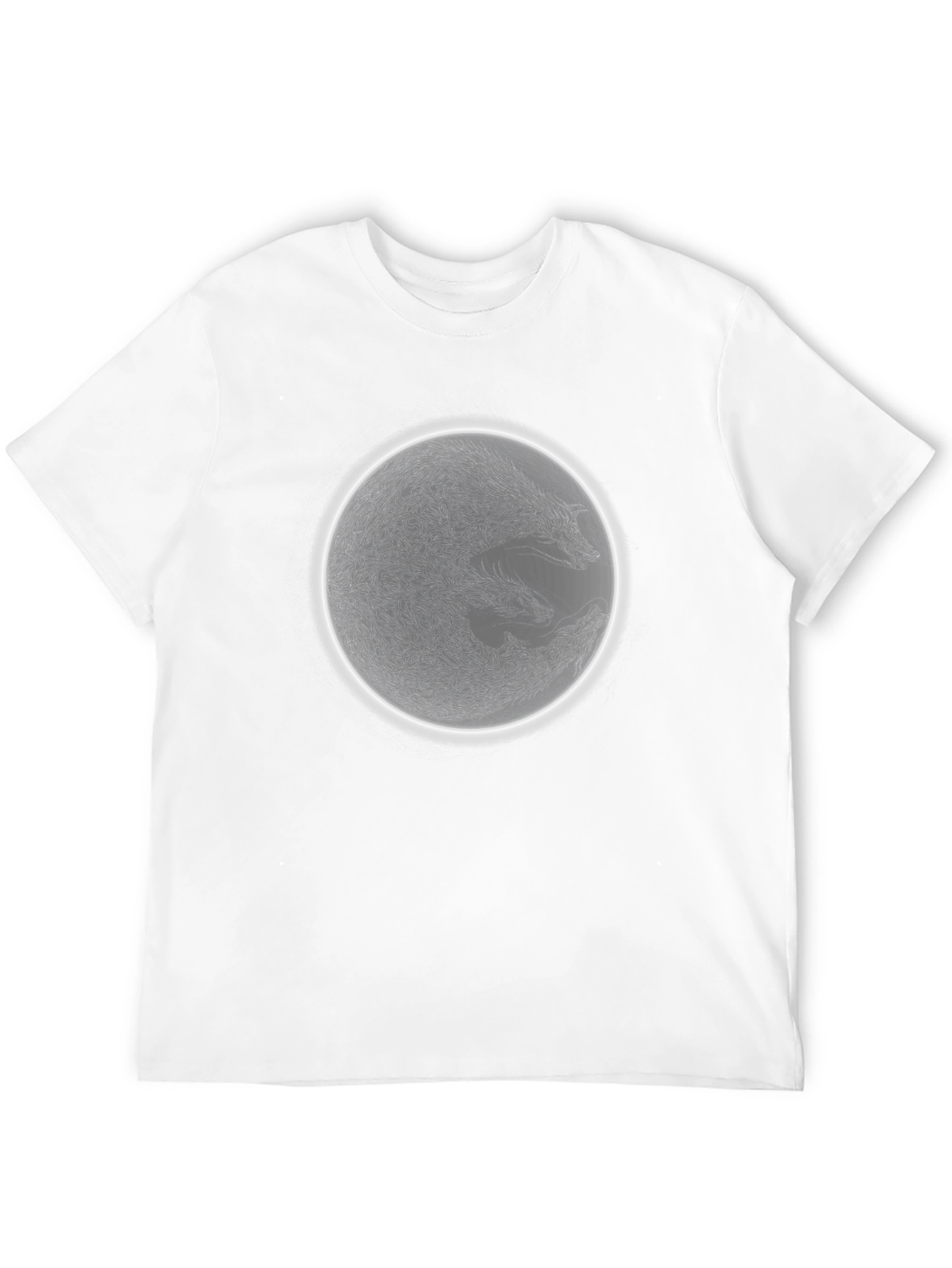 Wolf Moon Graphic Tee - Mens Black Cotton T-Shirt