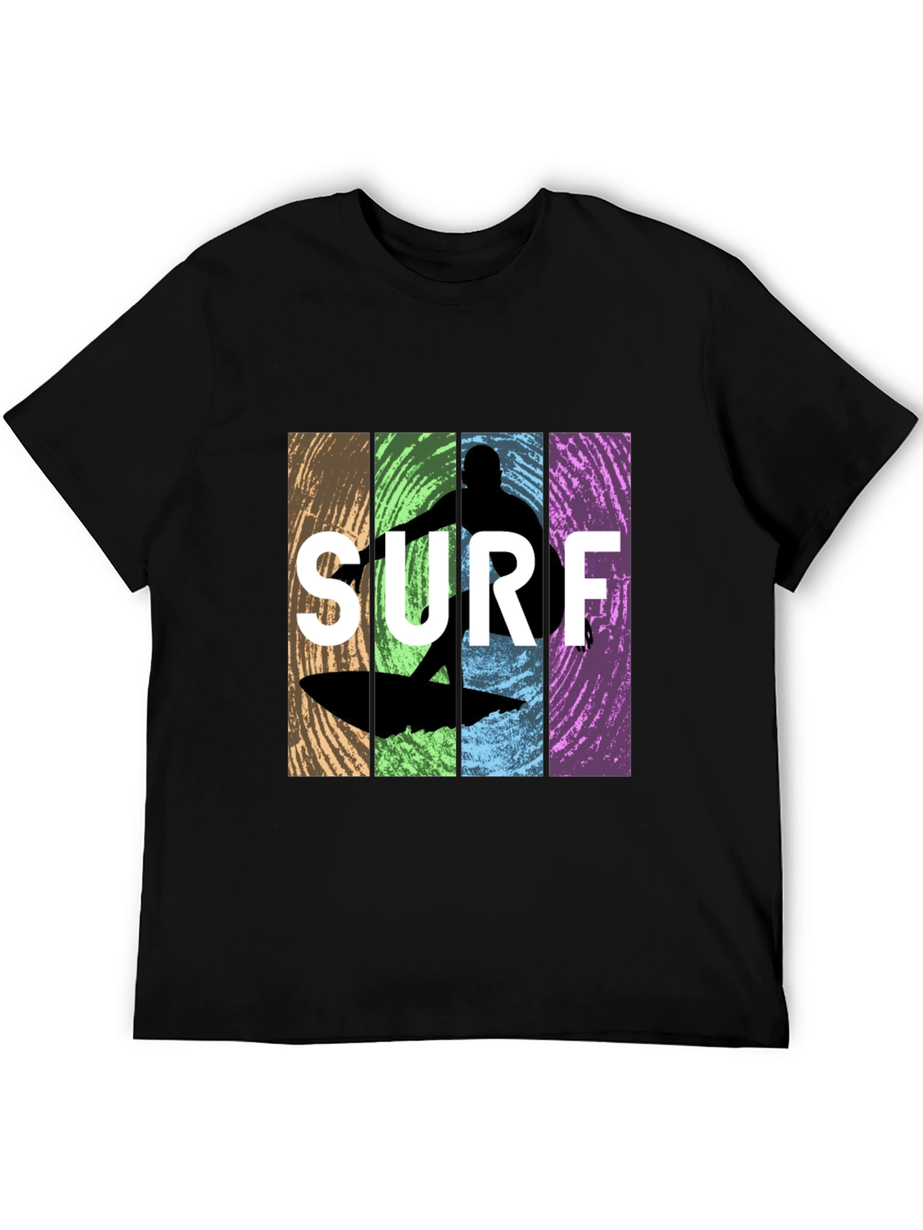 Surf Silhouette Graphic T-Shirt - Retro Design
