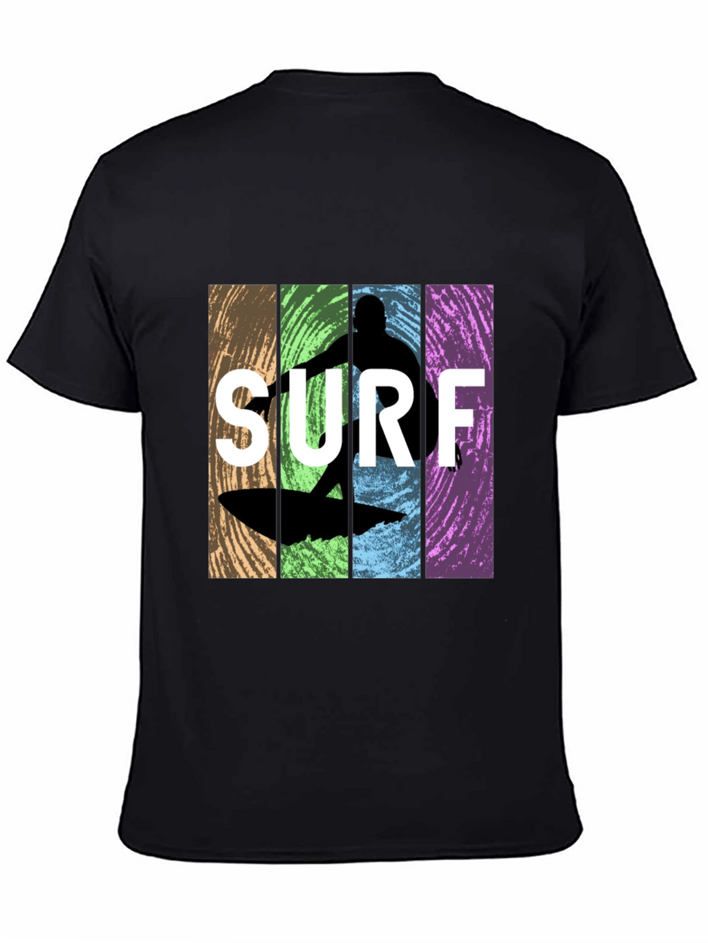 Surf Silhouette Graphic T-Shirt - Retro Design
