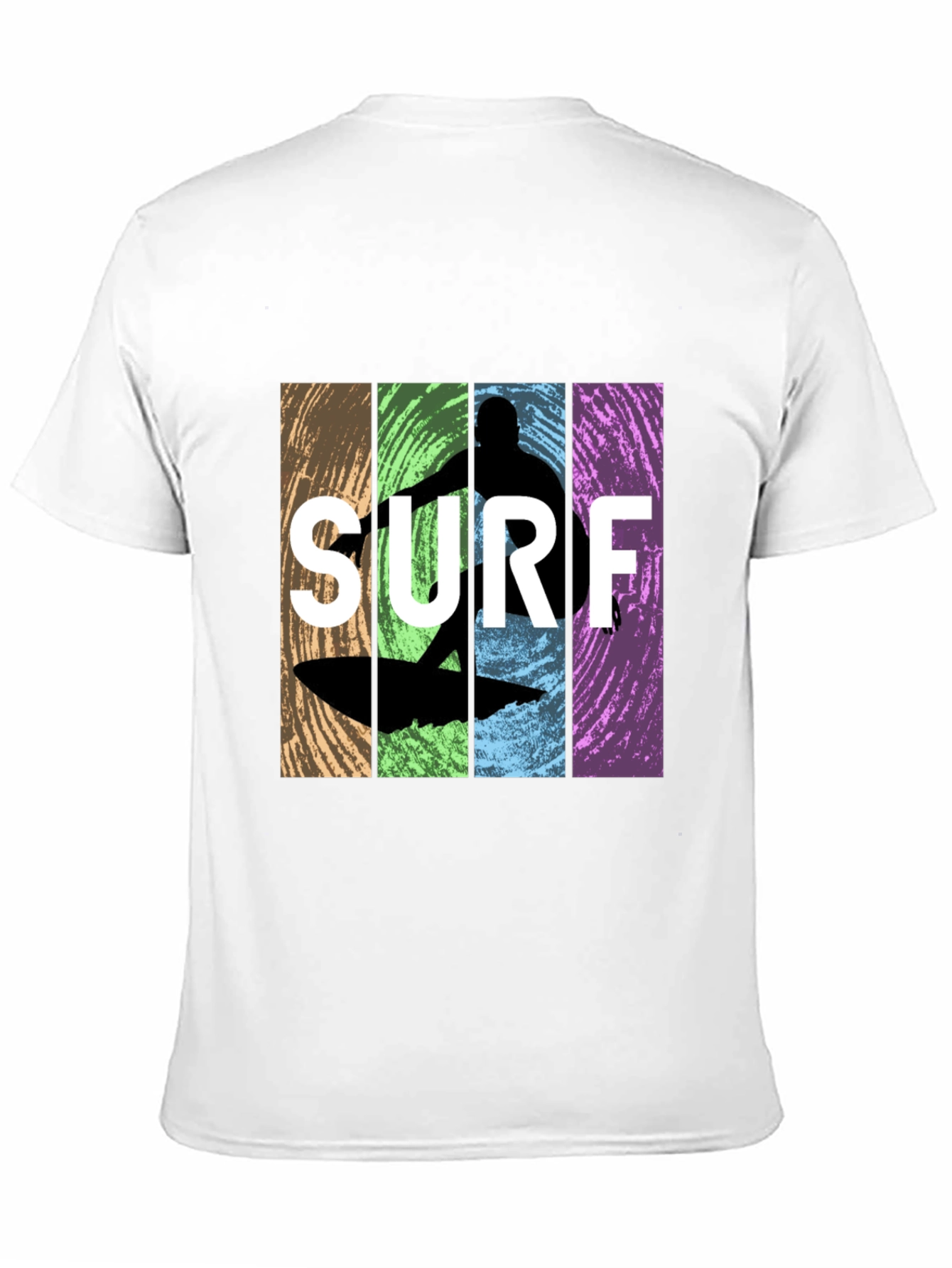 Surf Silhouette Graphic T-Shirt - Retro Design