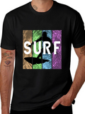 Surf Silhouette Graphic T-Shirt - Retro Design