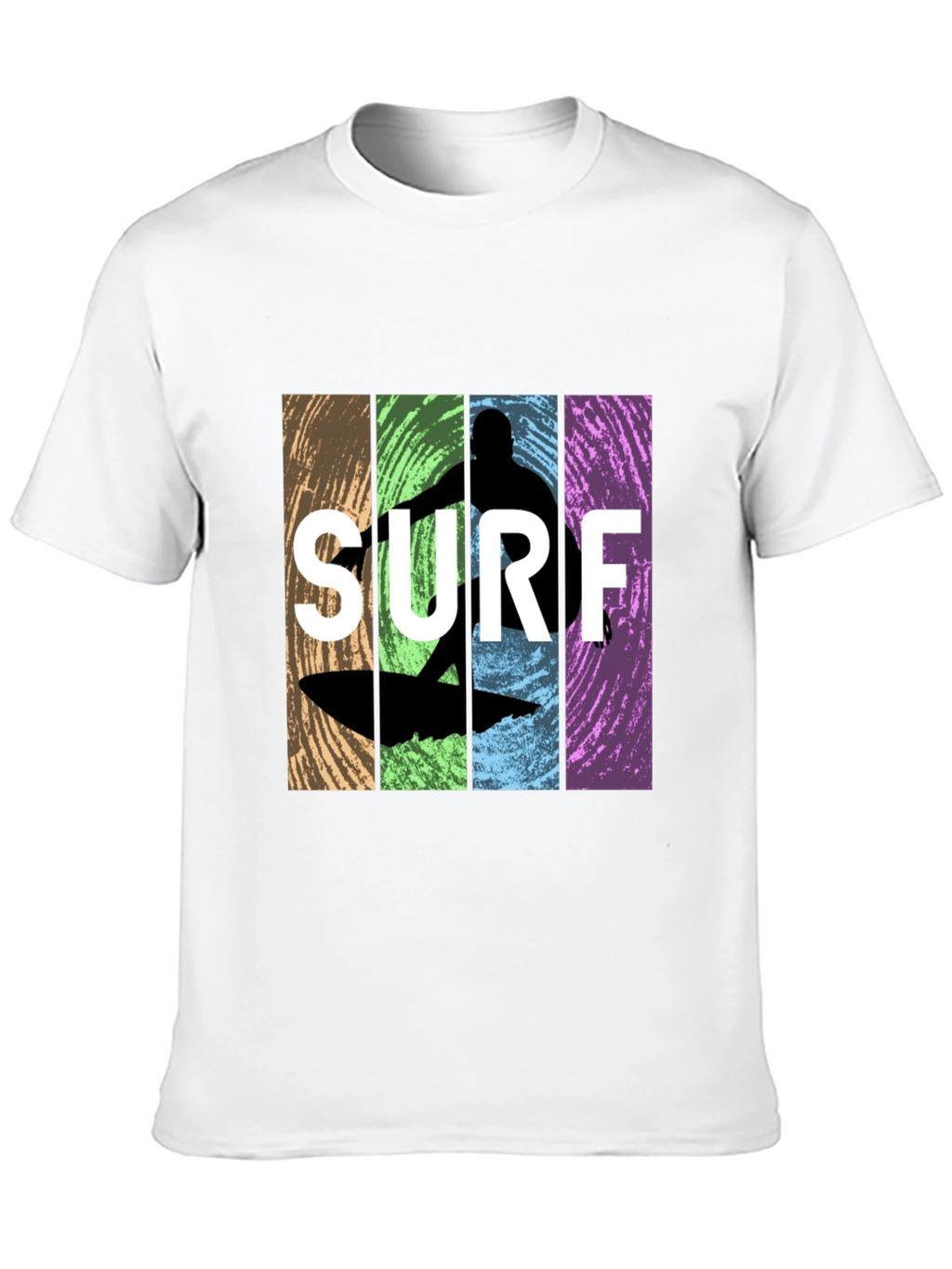 Surf Silhouette Graphic T-Shirt - Retro Design