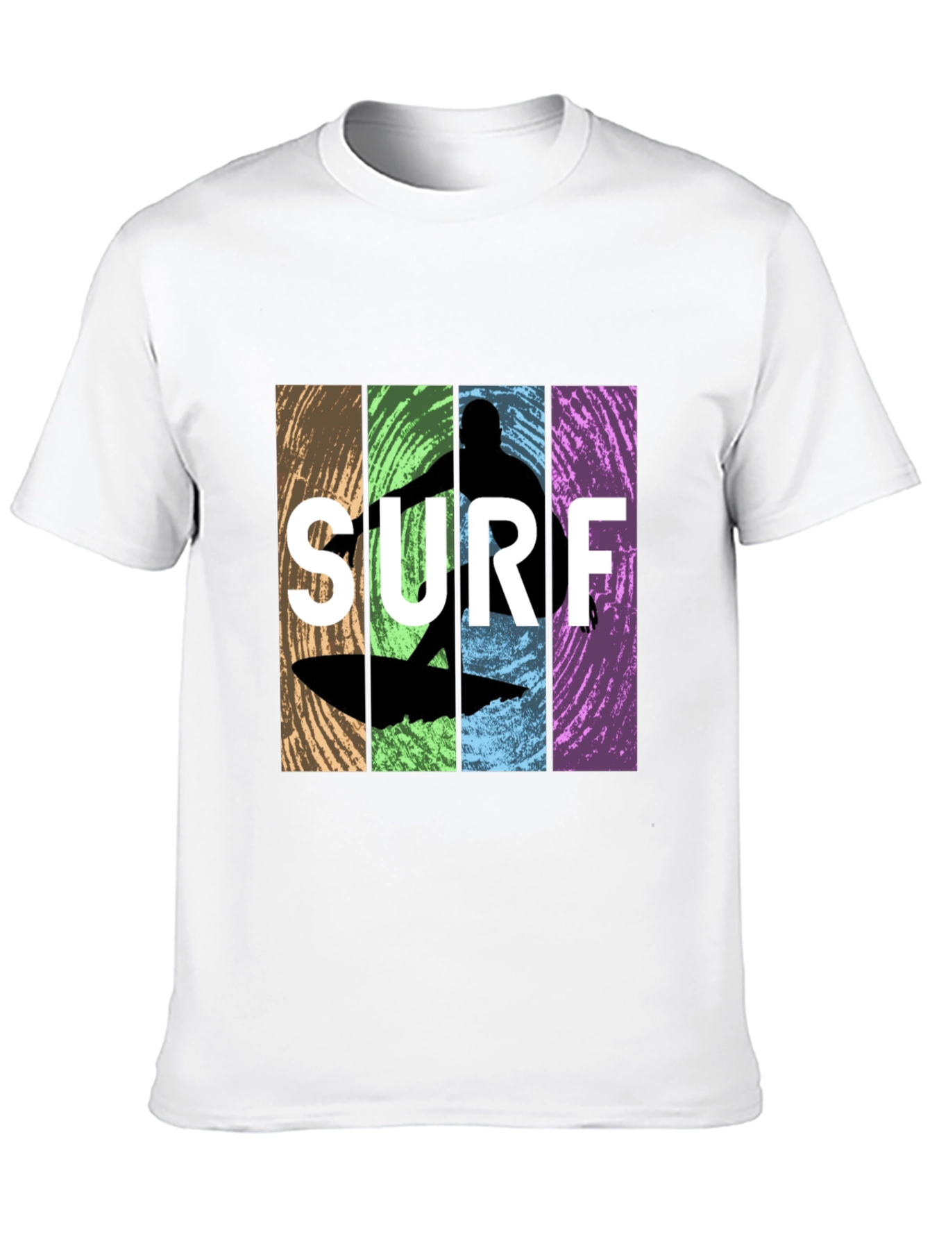 Surf Silhouette Graphic T-Shirt - Retro Design