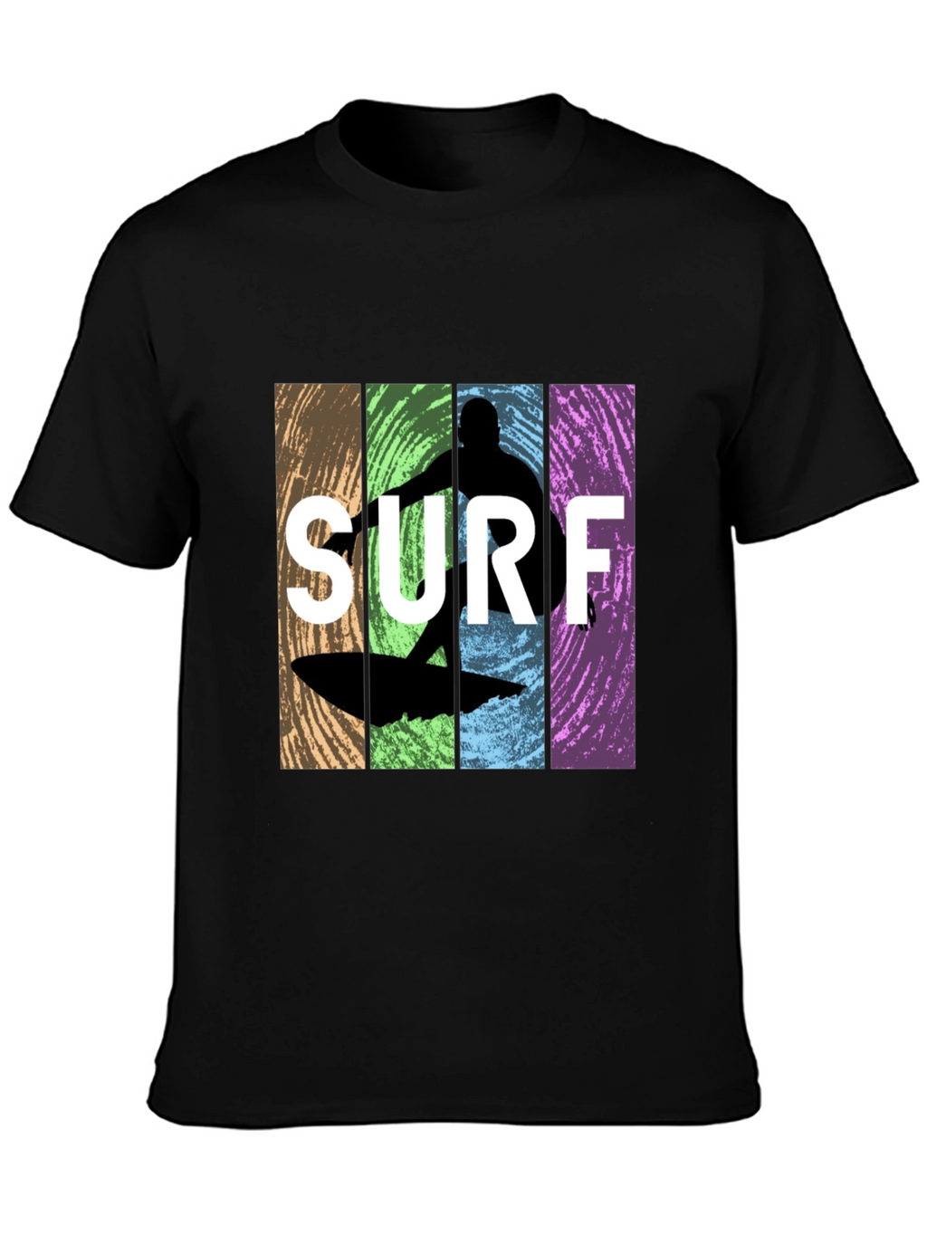 Surf Silhouette Graphic T-Shirt - Retro Design