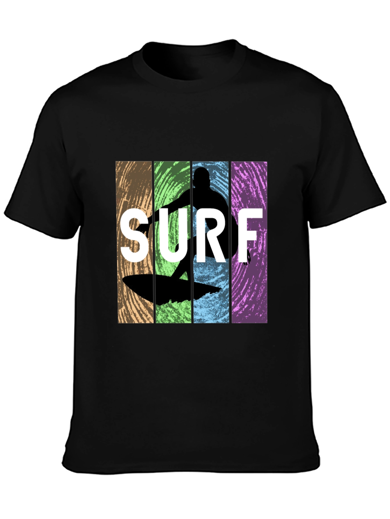Surf Silhouette Graphic T-Shirt - Retro Design