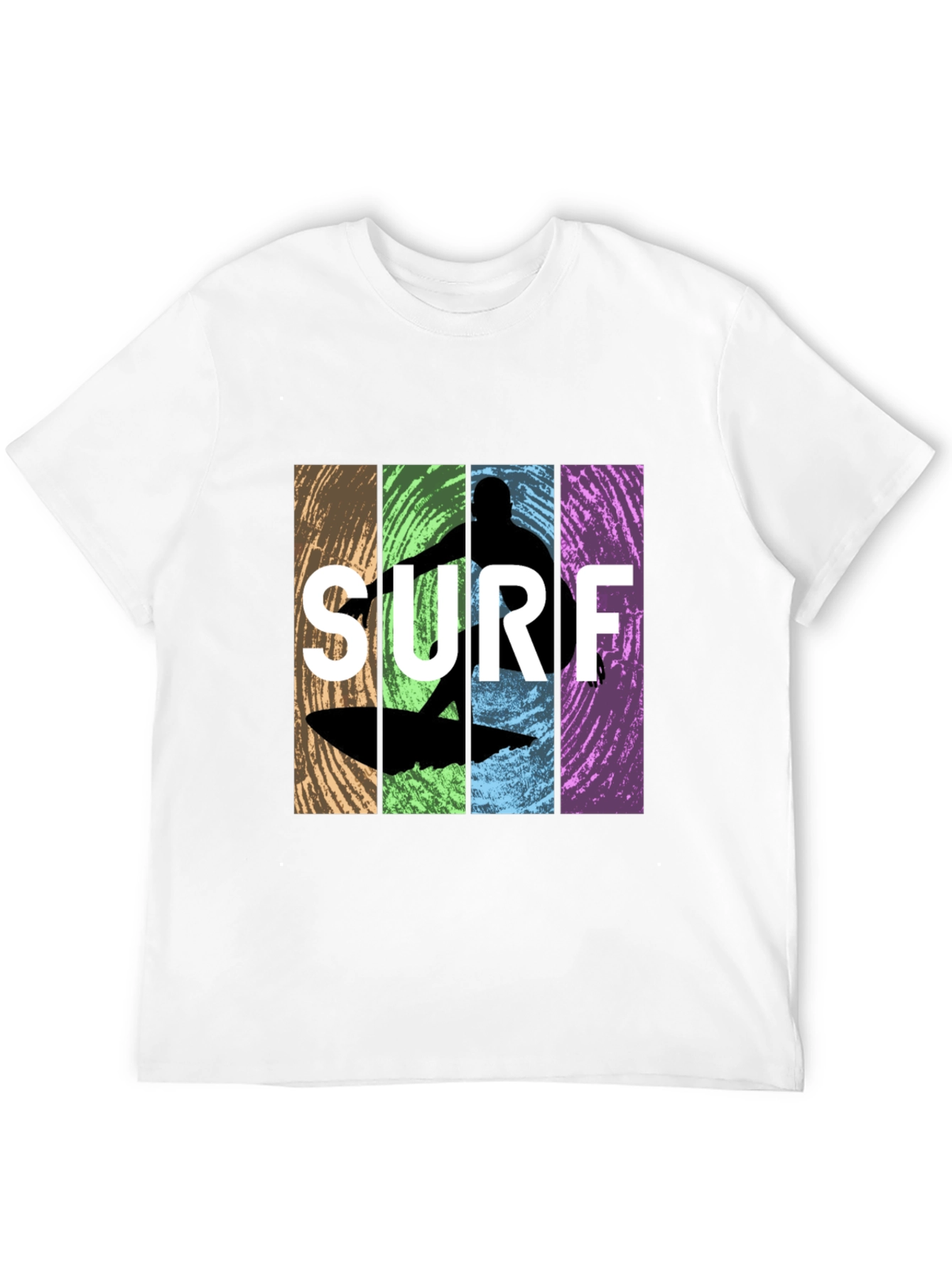 Surf Silhouette Graphic T-Shirt - Retro Design