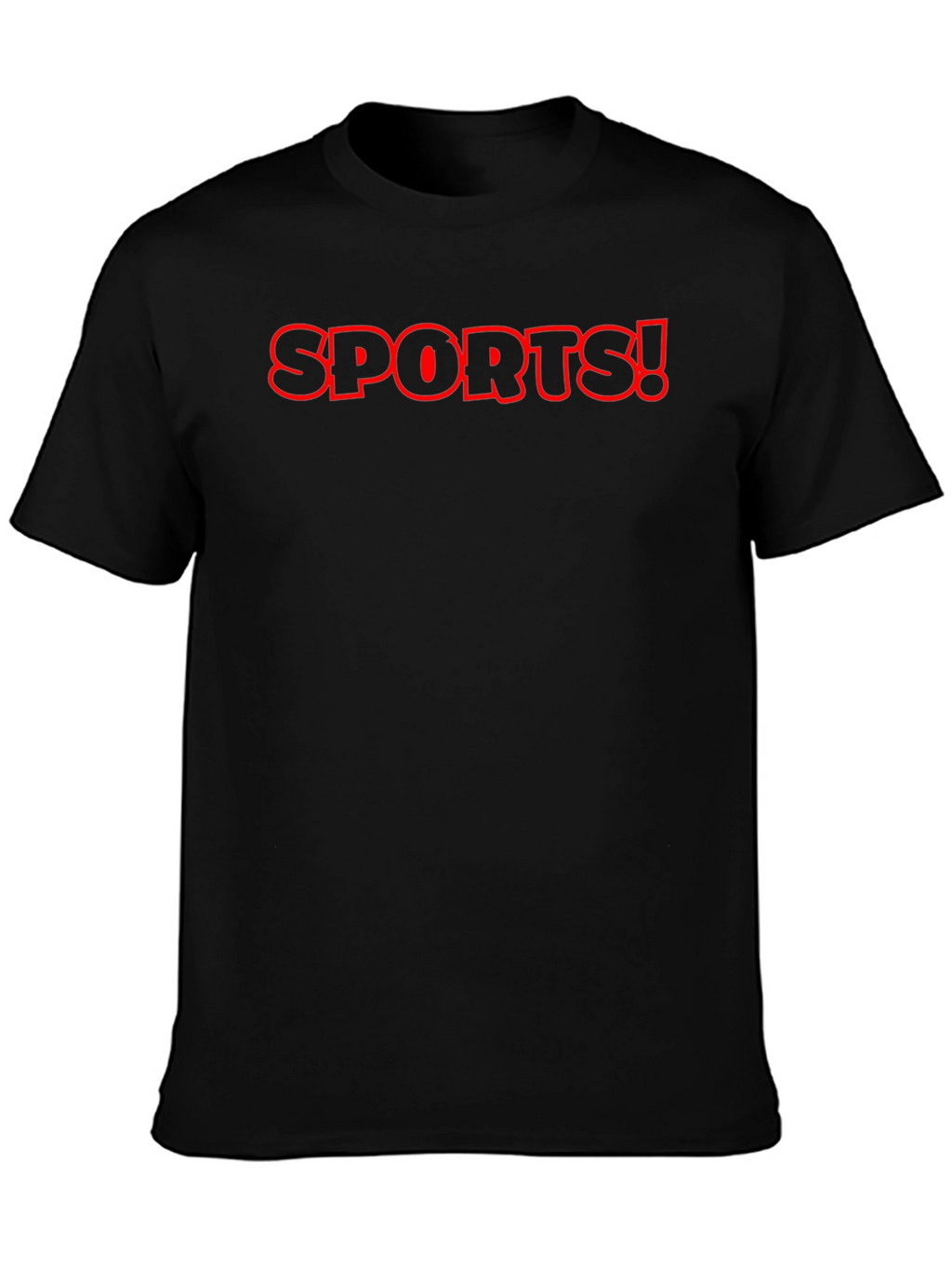 Sports! Graphic Tee - Black Cotton T-Shirt