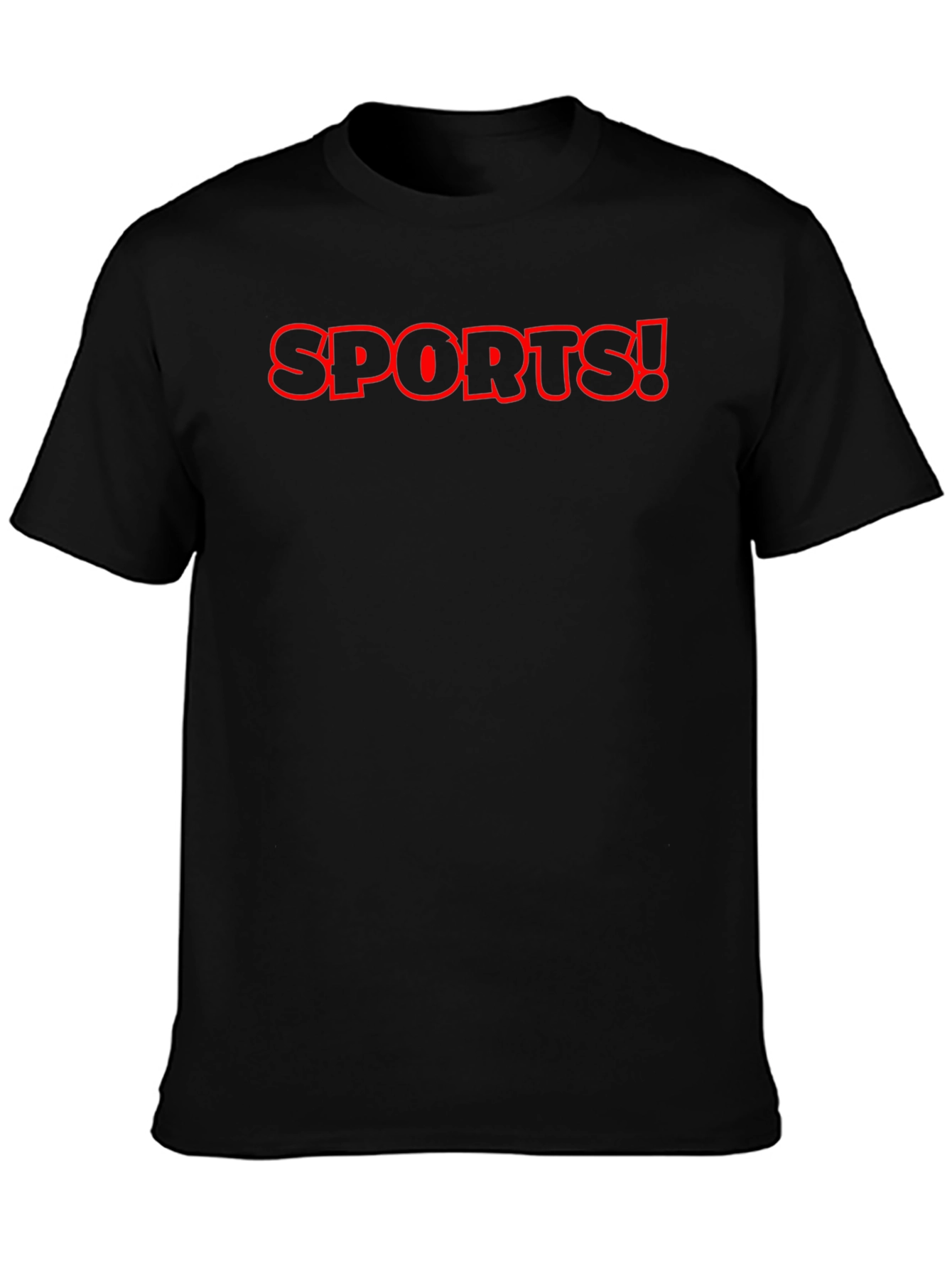 Sports! Graphic Tee - Black Cotton T-Shirt