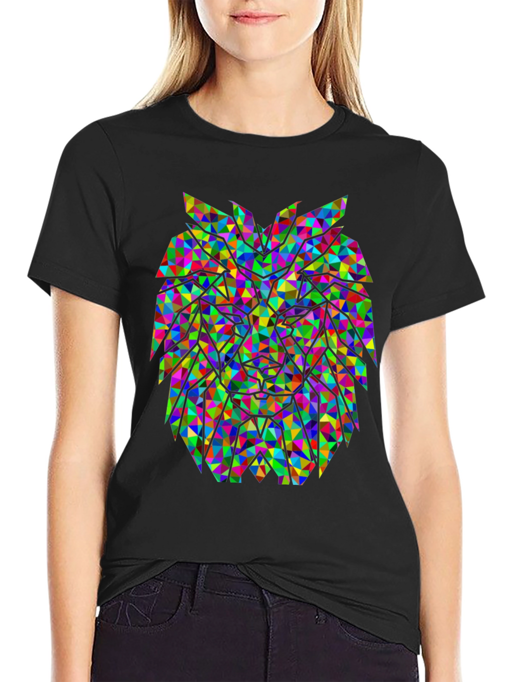 Geometric Lion Graphic Tee
