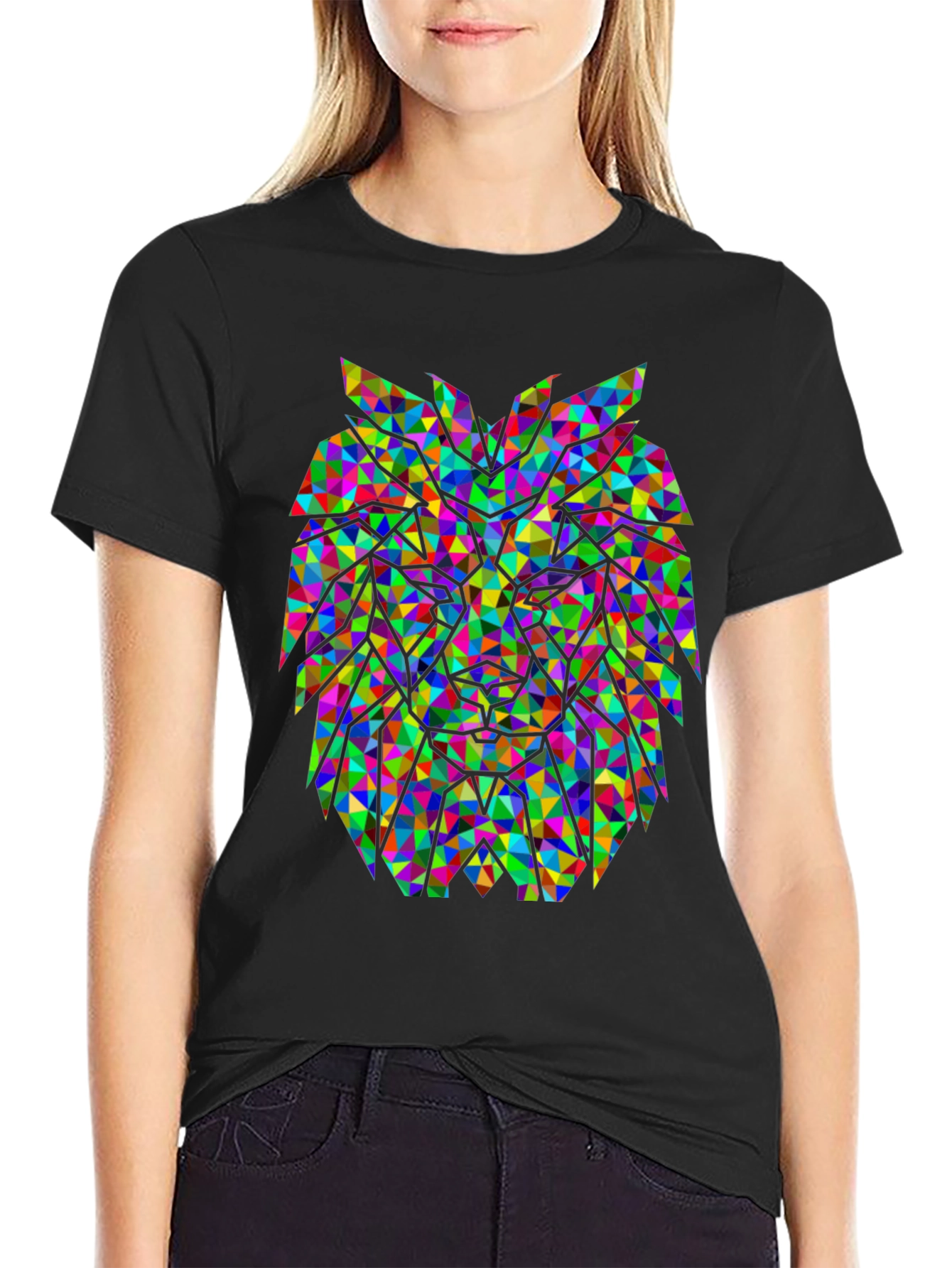 Geometric Lion Graphic Tee