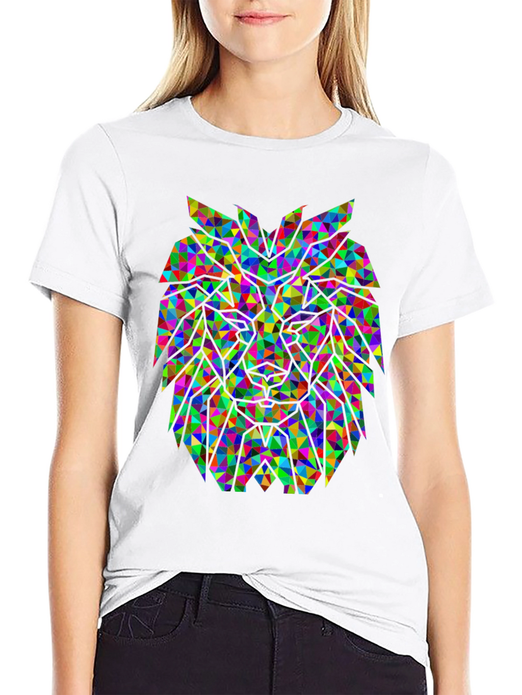 Geometric Lion Graphic Tee