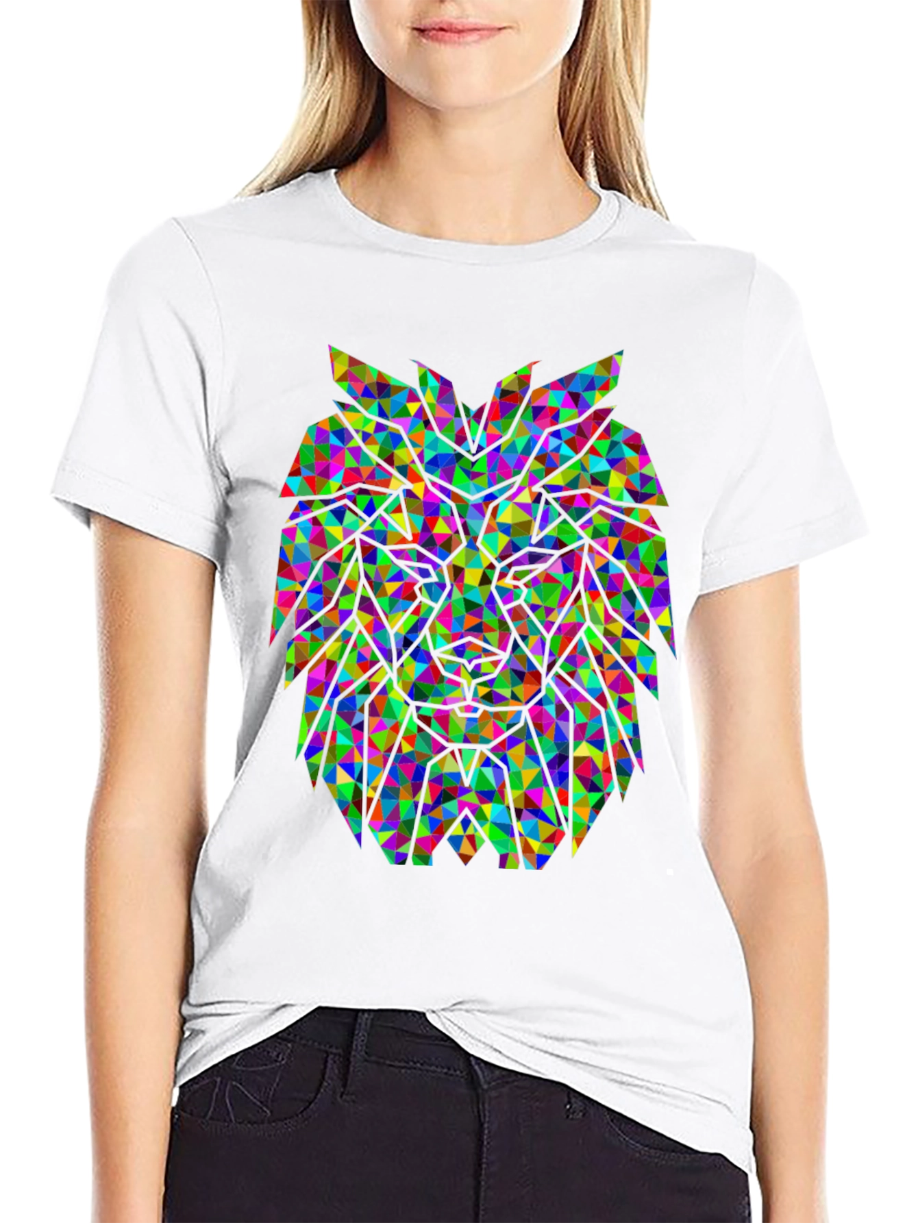 Geometric Lion Graphic Tee