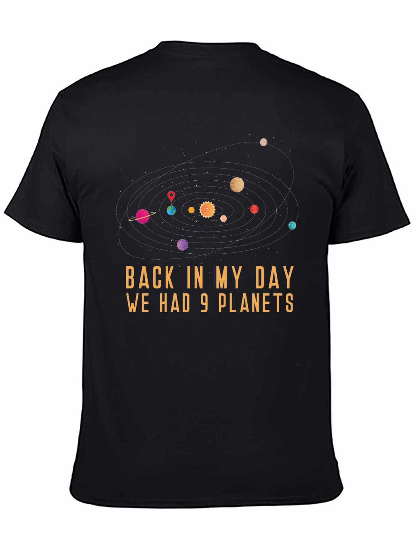 9 Planets T-Shirt - Retro Space Humor Tee