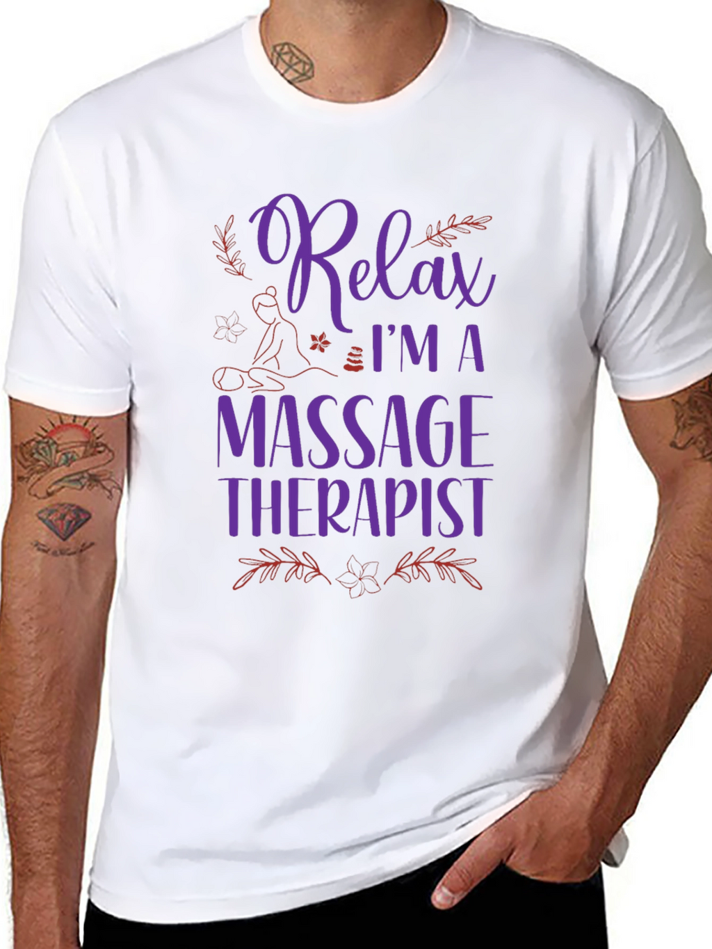 Relax Massage Therapist Graphic T-Shirt