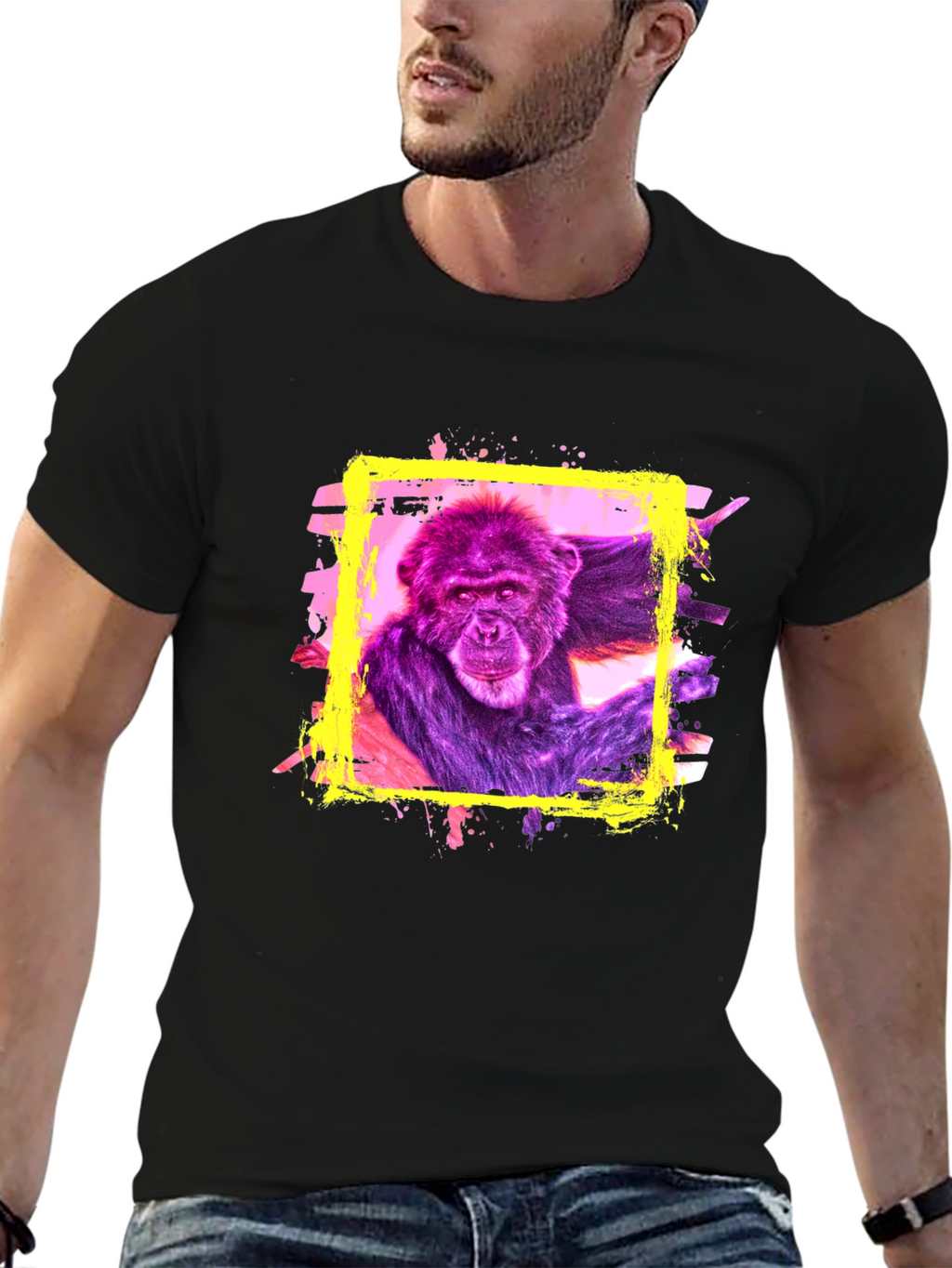 Ape Graphic T-Shirt: Vibrant Monkey Tee