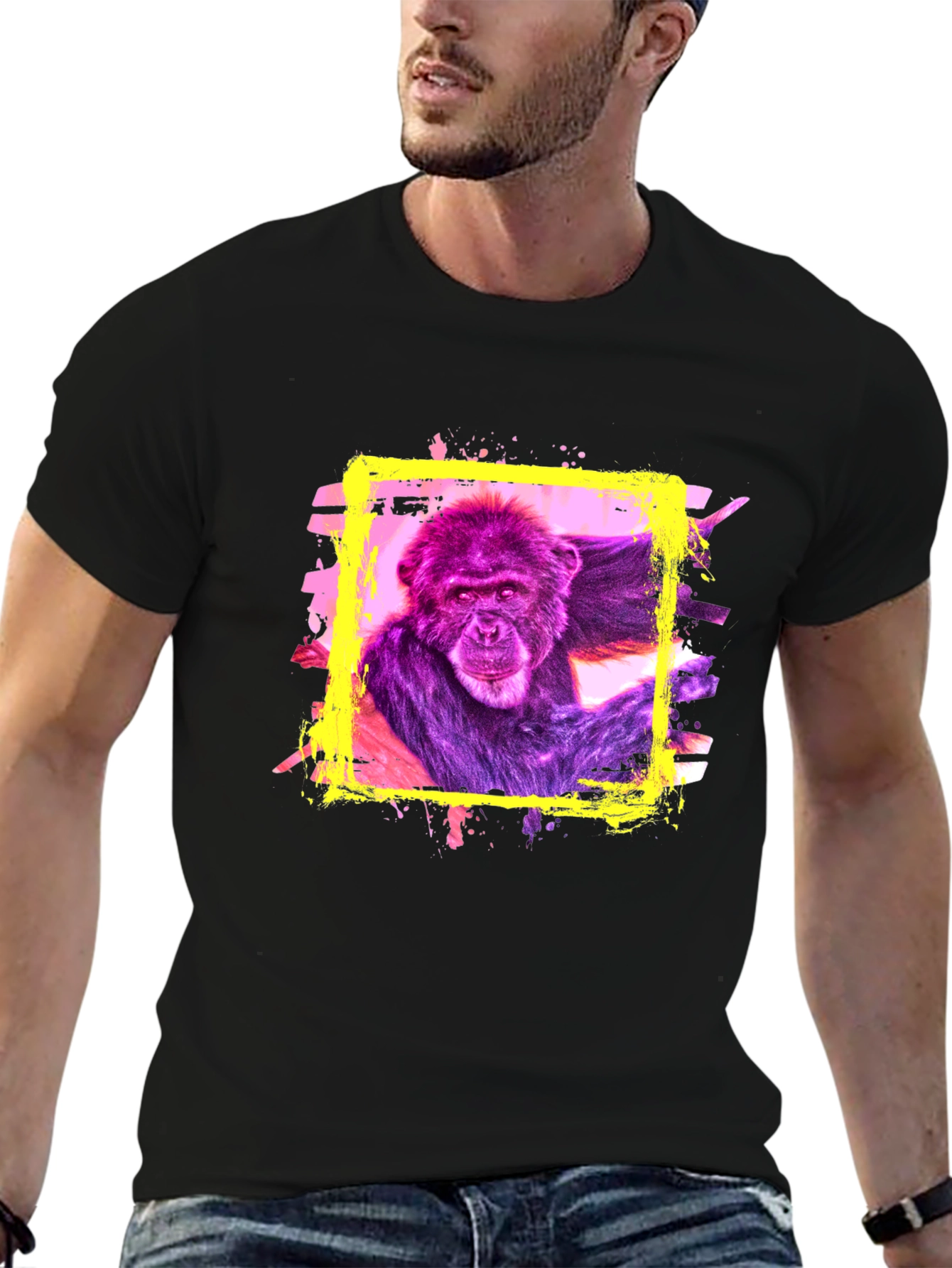 Ape Graphic T-Shirt: Vibrant Monkey Tee
