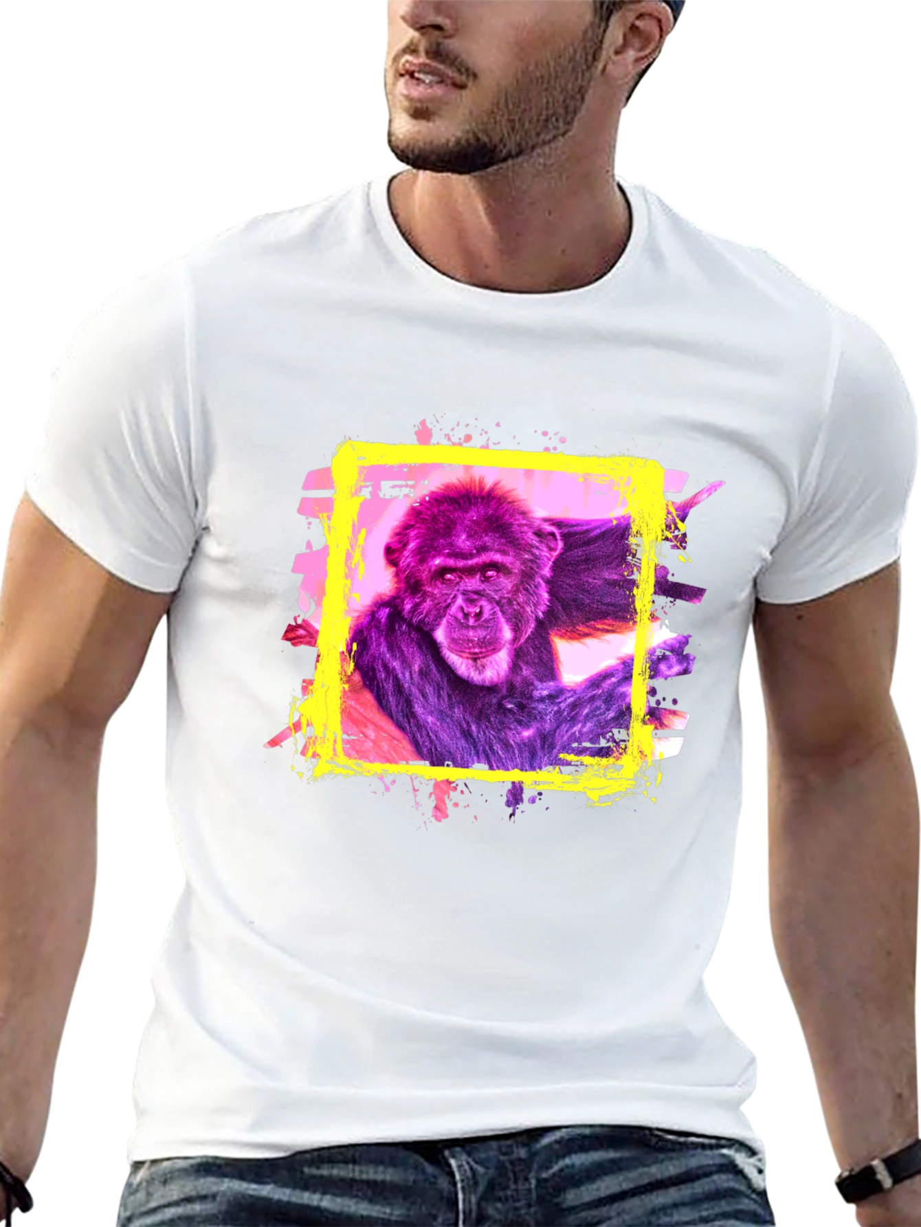Ape Graphic T-Shirt: Vibrant Monkey Tee