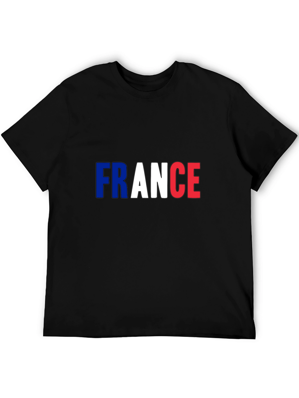France Flag T-Shirt - Mens Black Tee